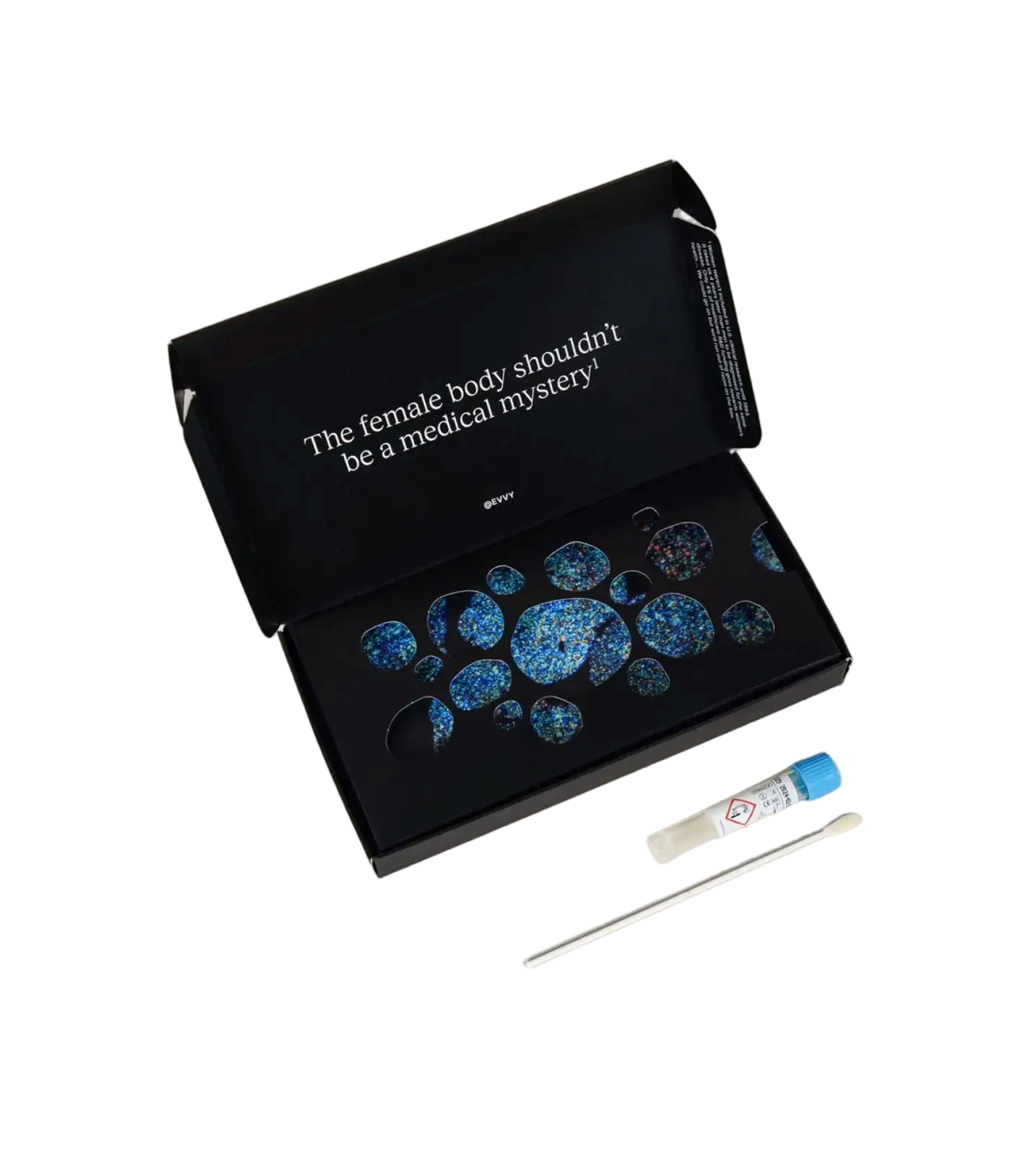 Evvy vaginal microbiome test box and swab kit