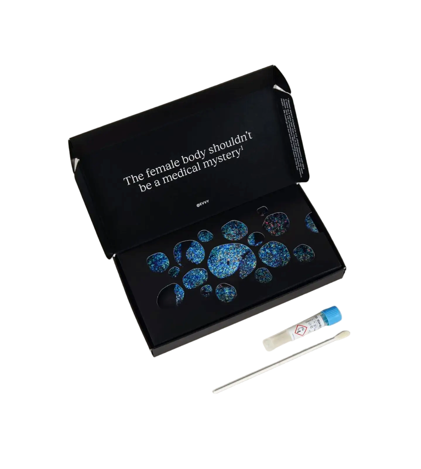 Evvy vaginal microbiome test box and swab kit