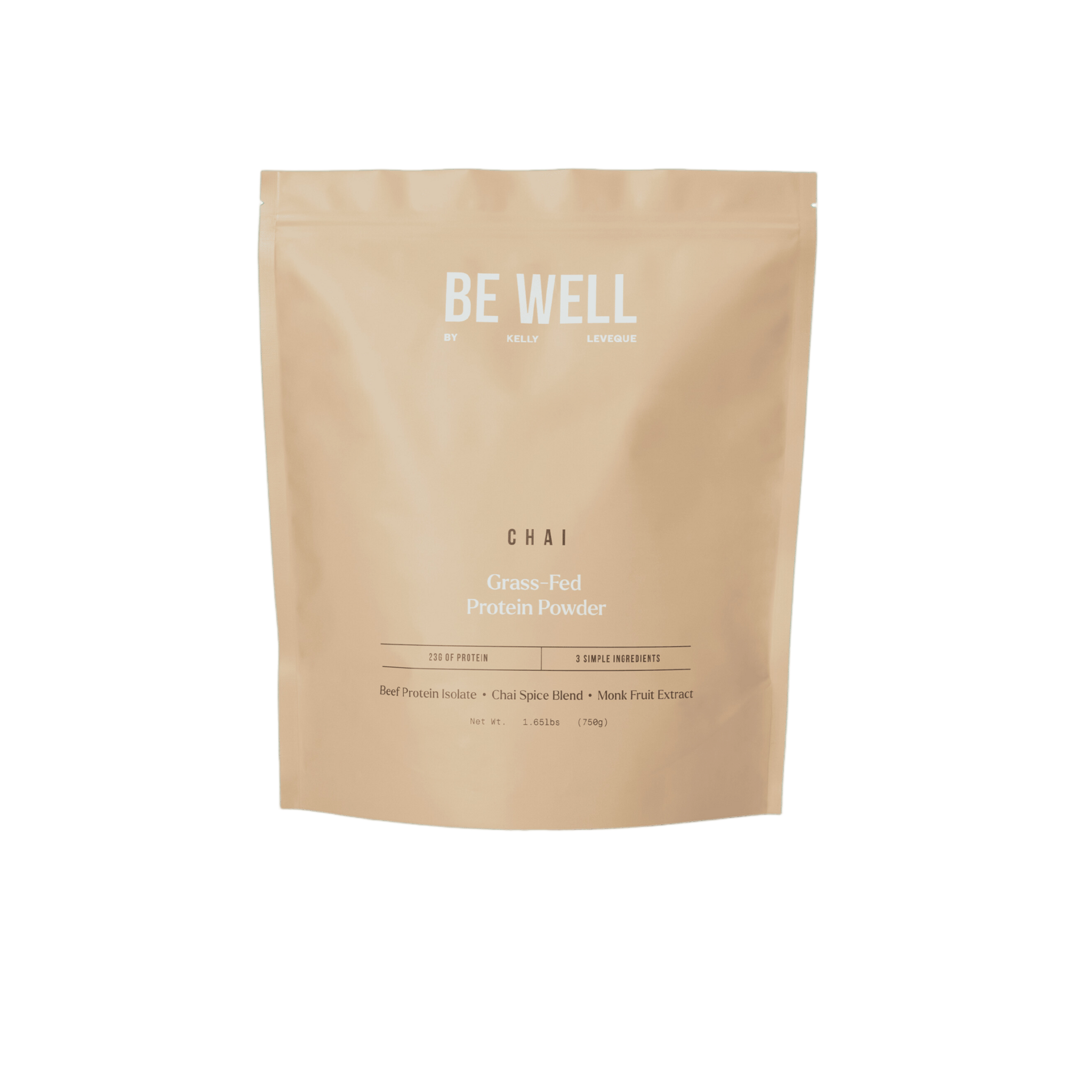 Chai grass-fed beef protein powder container