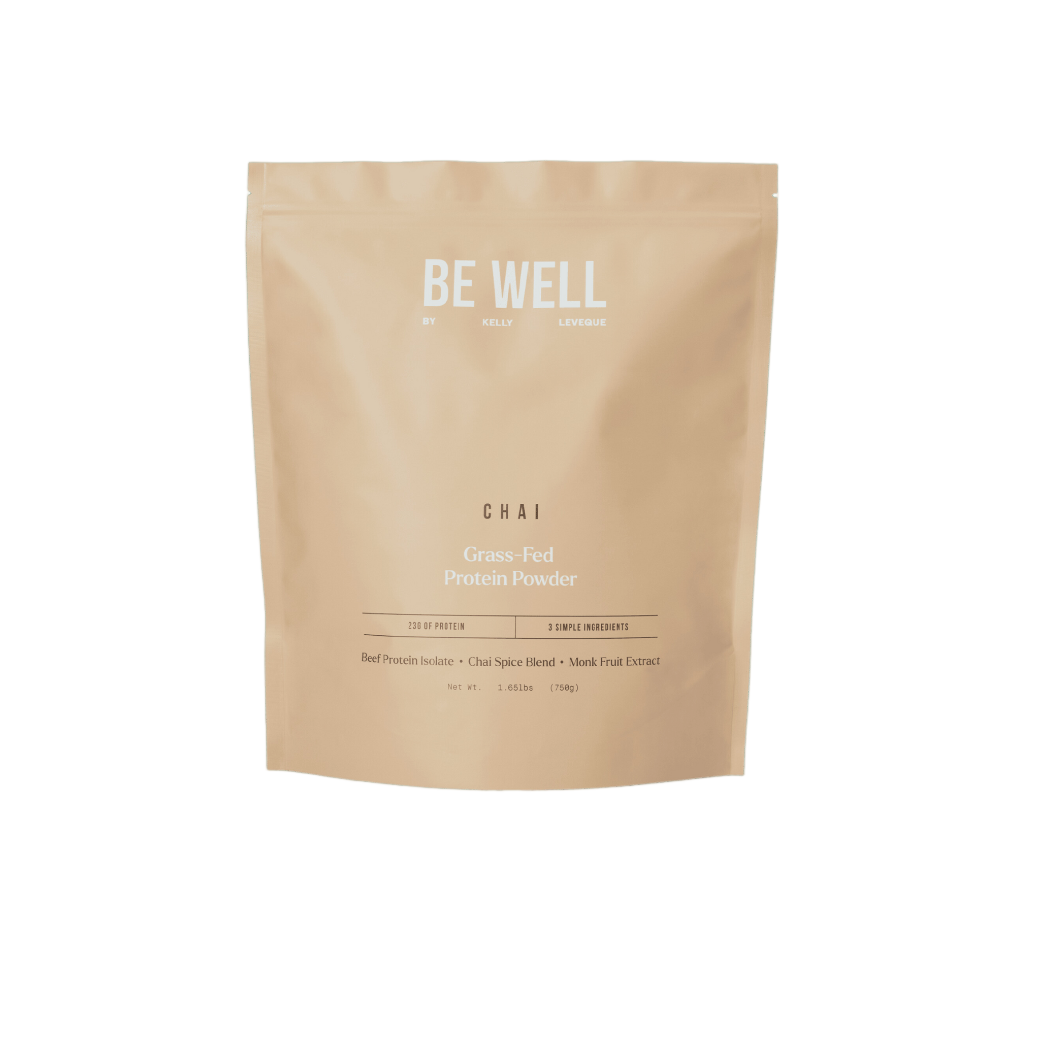 Chai grass-fed beef protein powder container