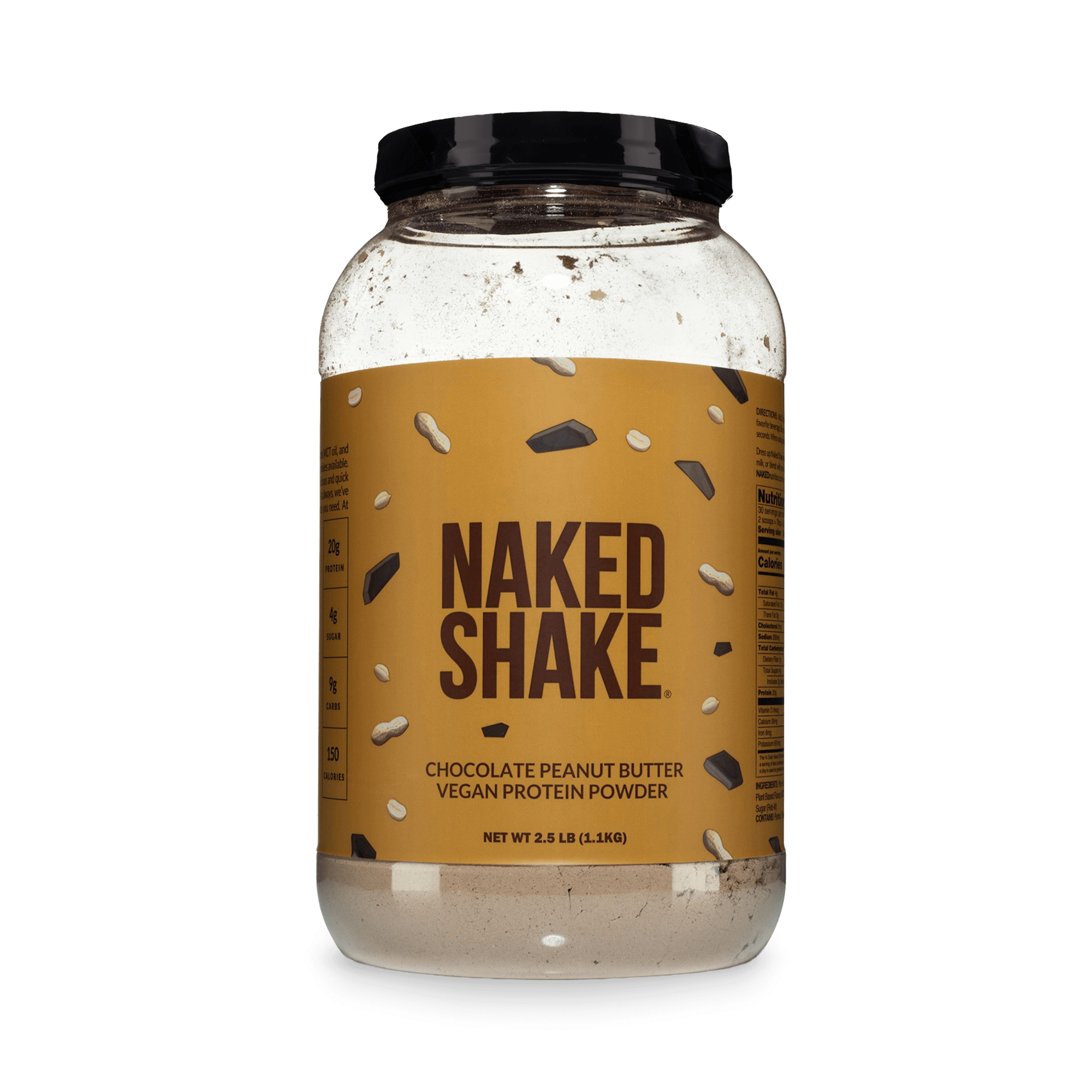 Tub of Chocolate PB Naked Shake protein powder