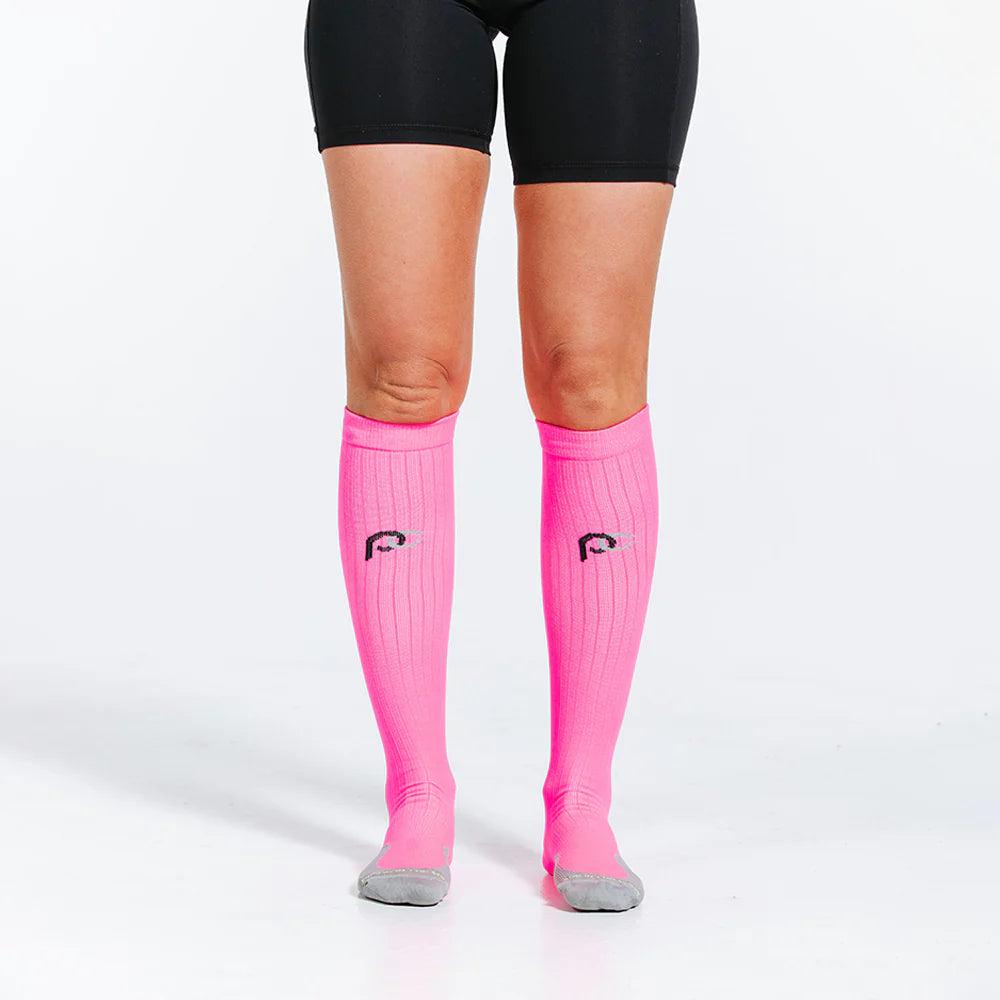 Marathon Compression Sock - Neon Pink image 3