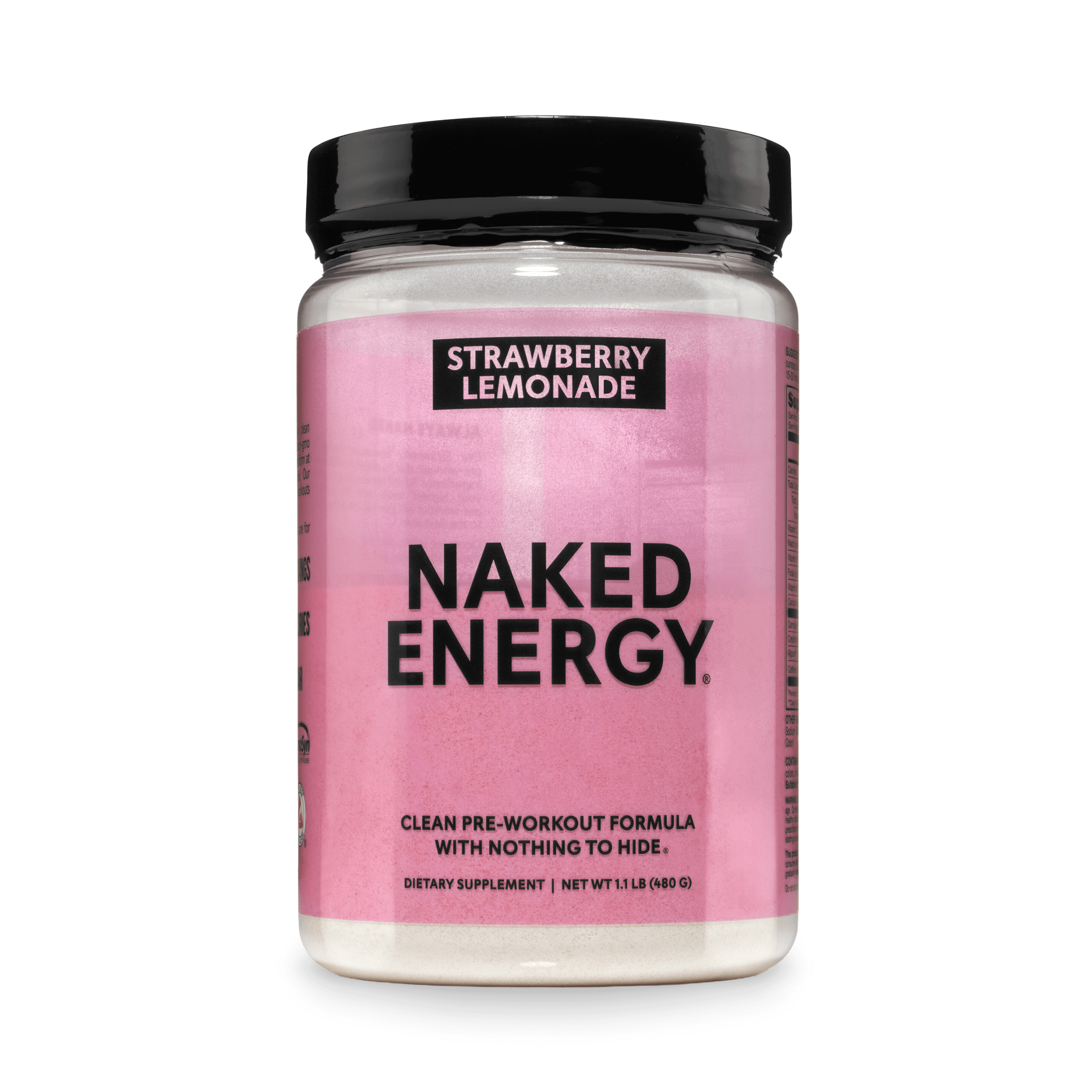 Strawberry Lemonade Naked Energy pre-workout tub, 1.3 lb
