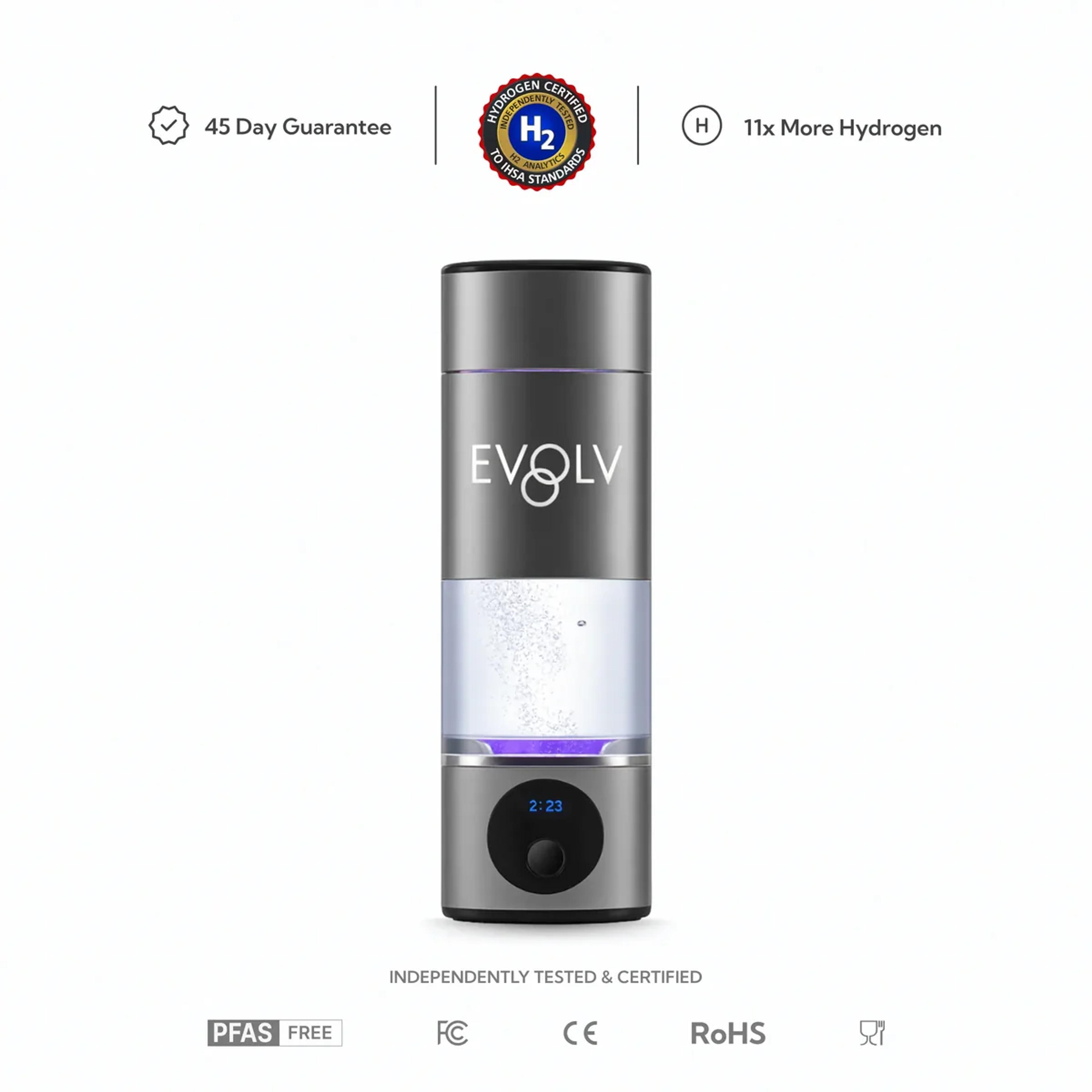 Product image for EVOLV Hydrogen Water Bottle in Carbon