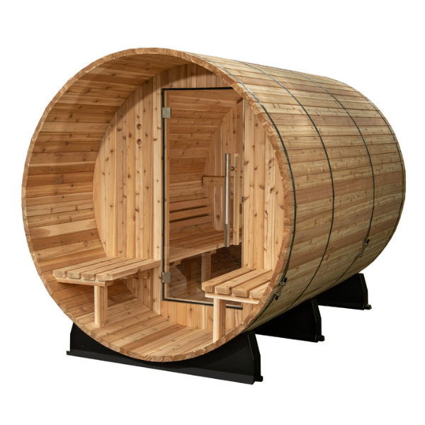 Almost Heaven Sauna – Charleston 4 Person Canopy Barrel Sauna