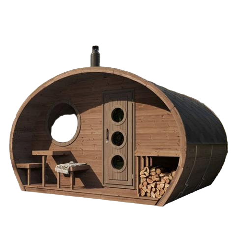 SaunaLife G11 Garden Series 8-person Outdoor Sauna Natural Finish