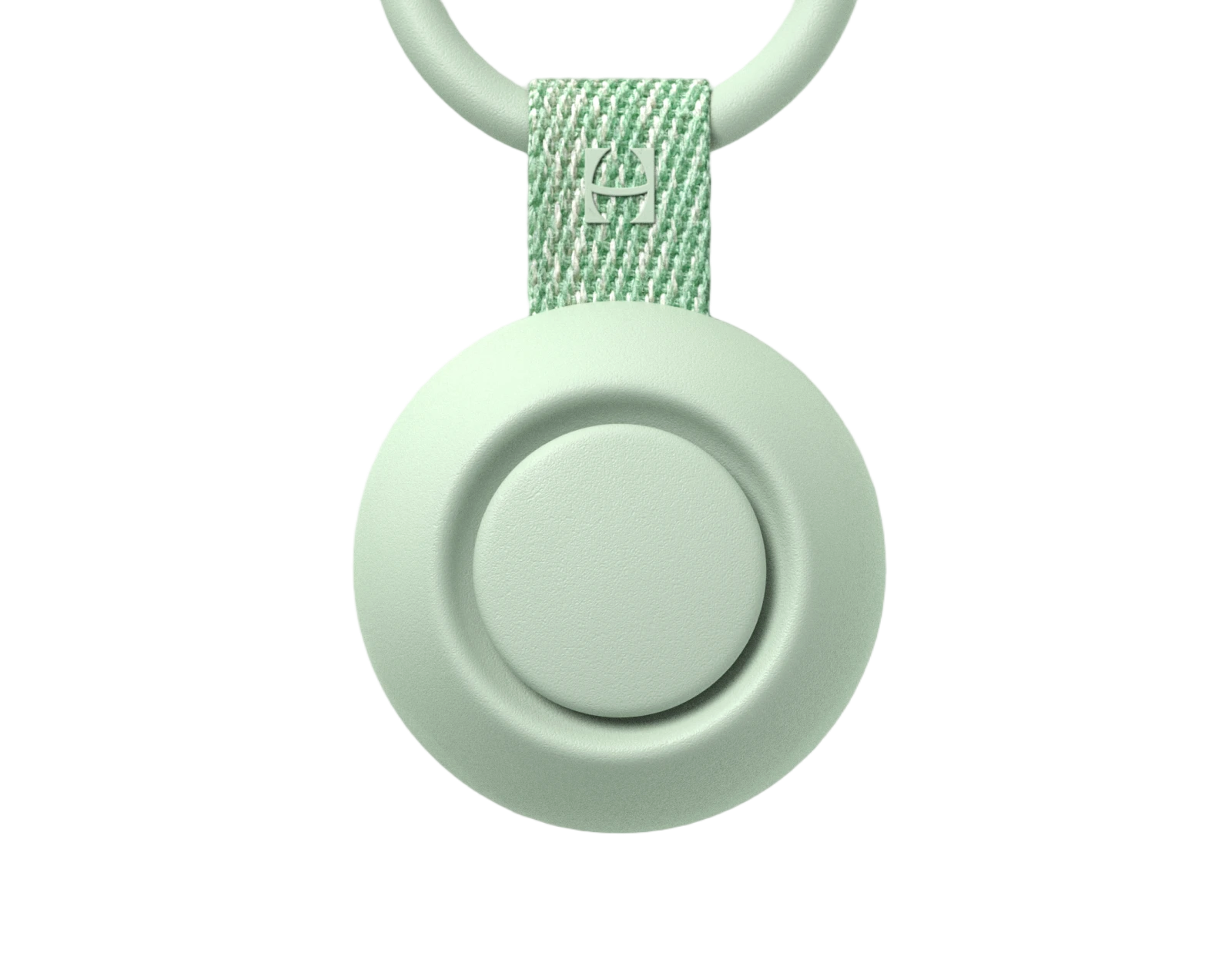 Mint green Hatch Go portable sound machine with clip ring