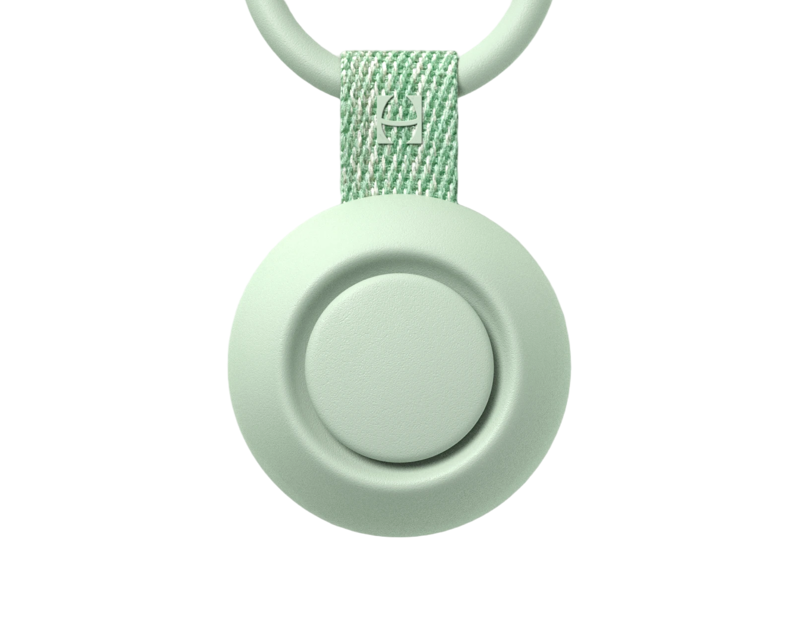 Mint green Hatch Go portable sound machine with clip ring
