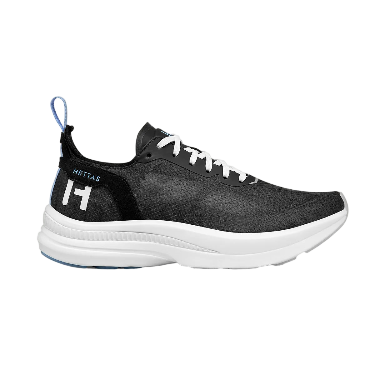 Black Alma Cruise running shoe, lateral side view