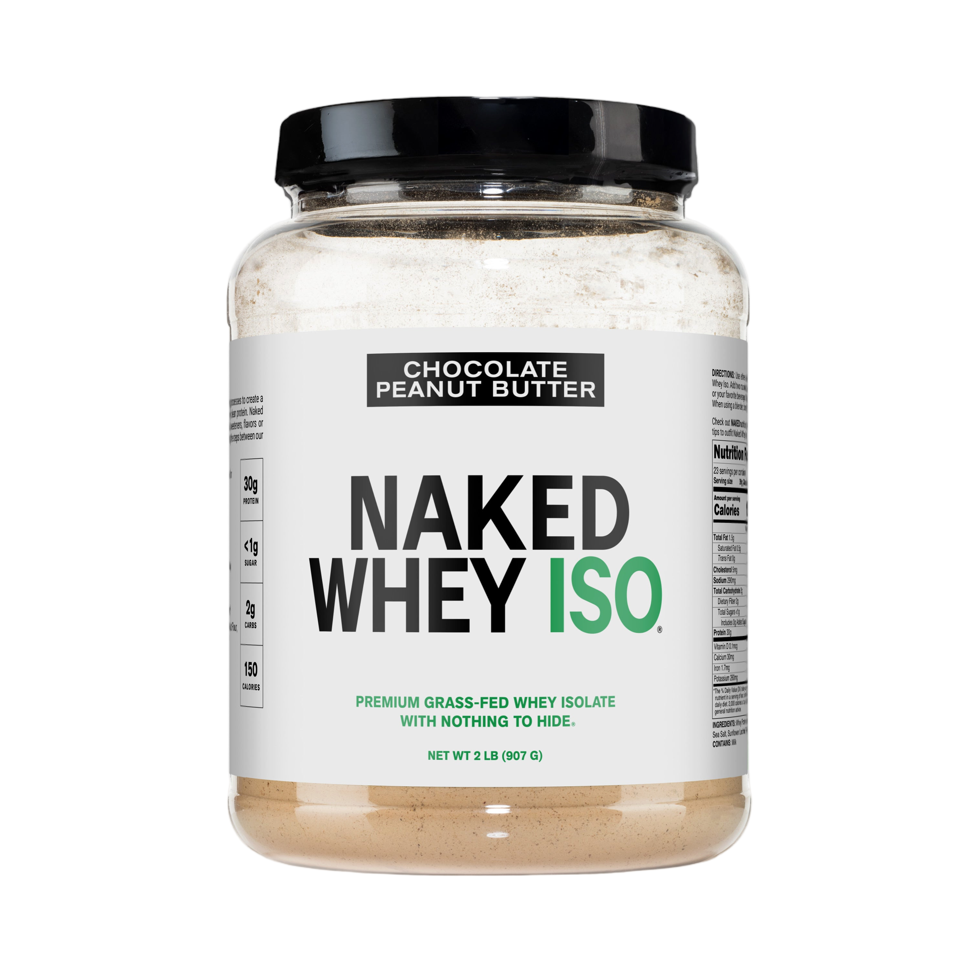 Tub of Chocolate Peanut Butter Whey Isolate Protein Powder, 2 pounds