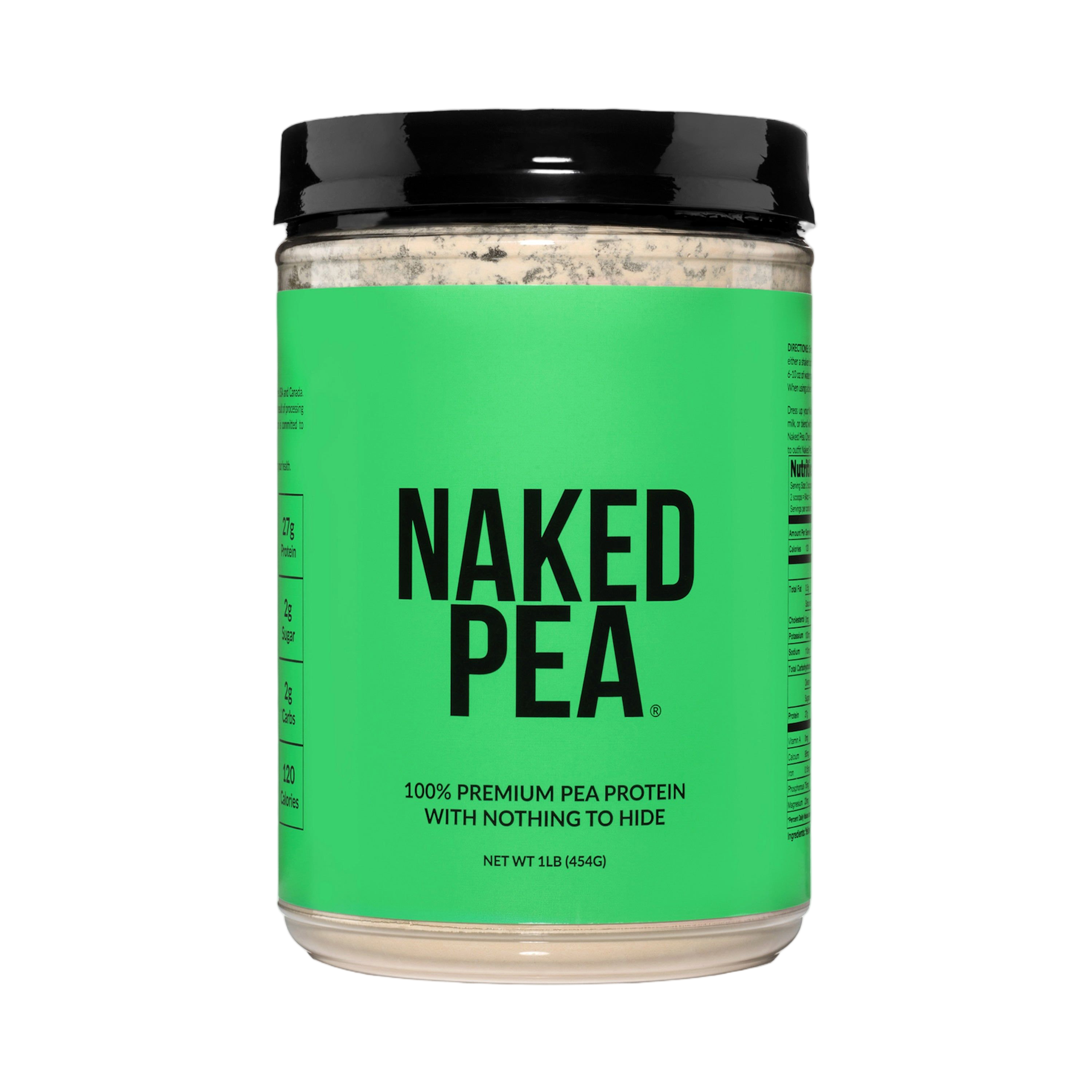Bag of unflavored pea protein powder