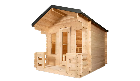 Dundalk Georgian 6-Person Outdoor Cabin Sauna w/ Porch