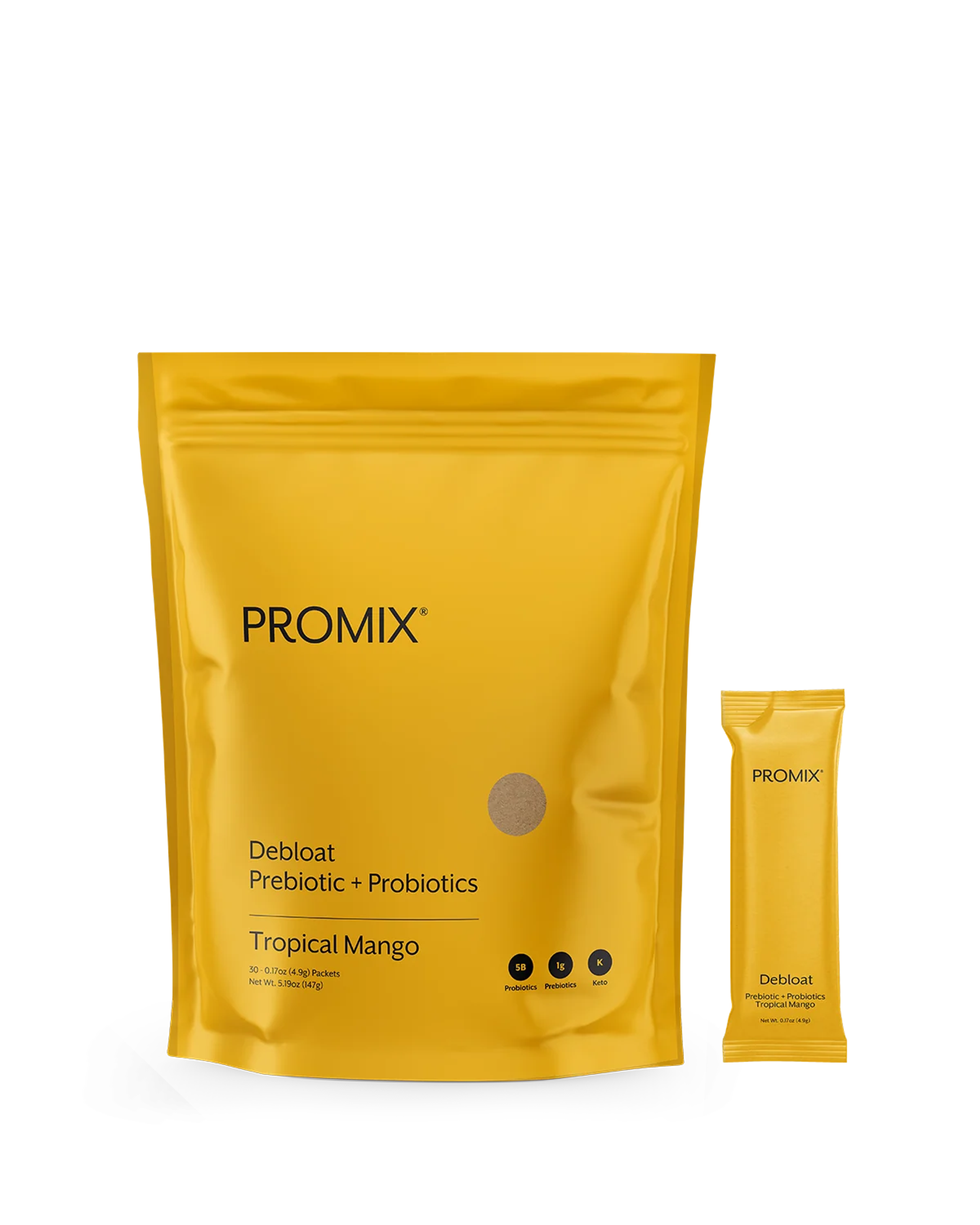 Promix Tropical Mango Debloat Prebiotic + Probiotic