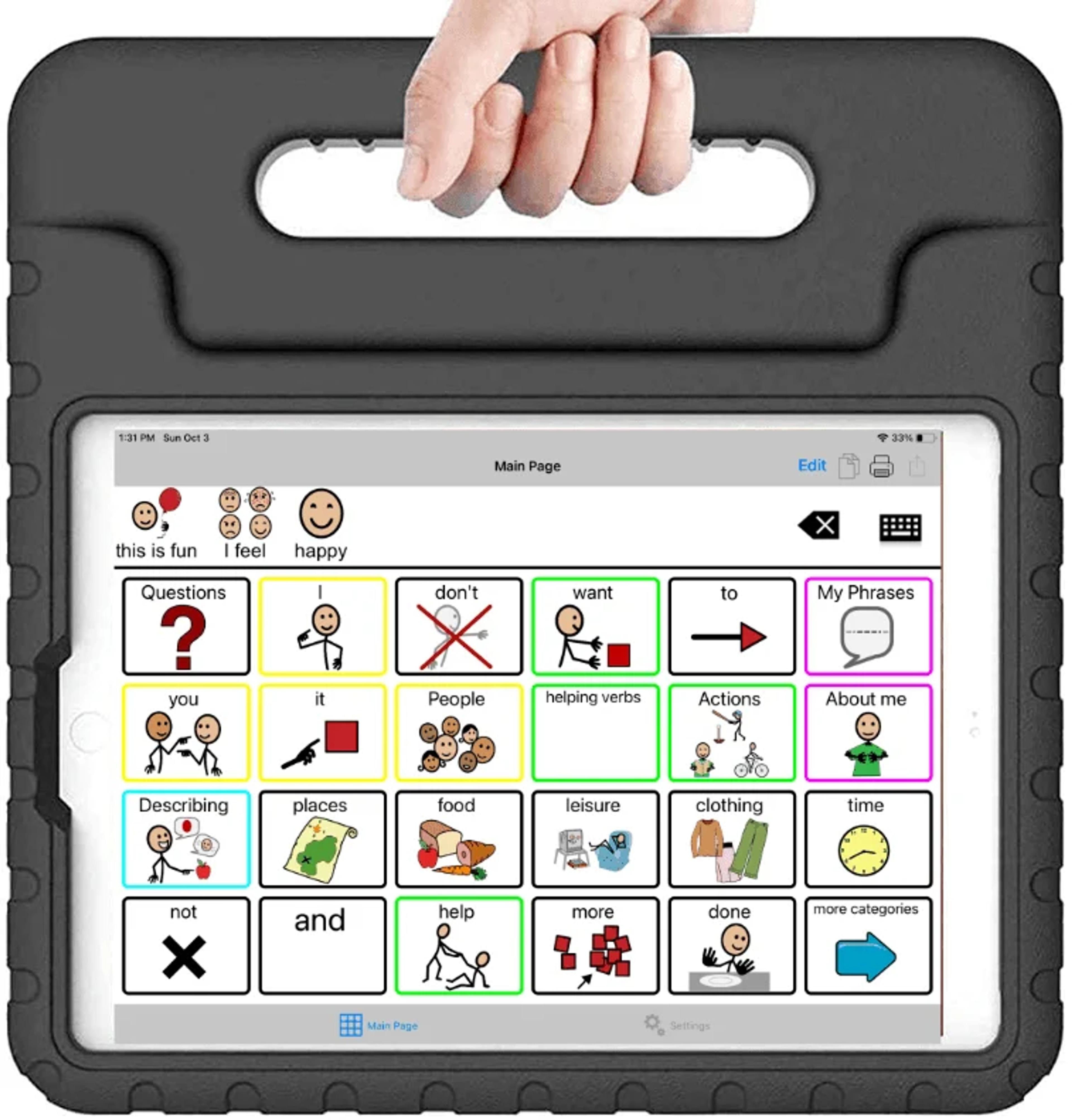 Speech Tablet 11" Samsung, TalkTablet PRO App & Carrying Case