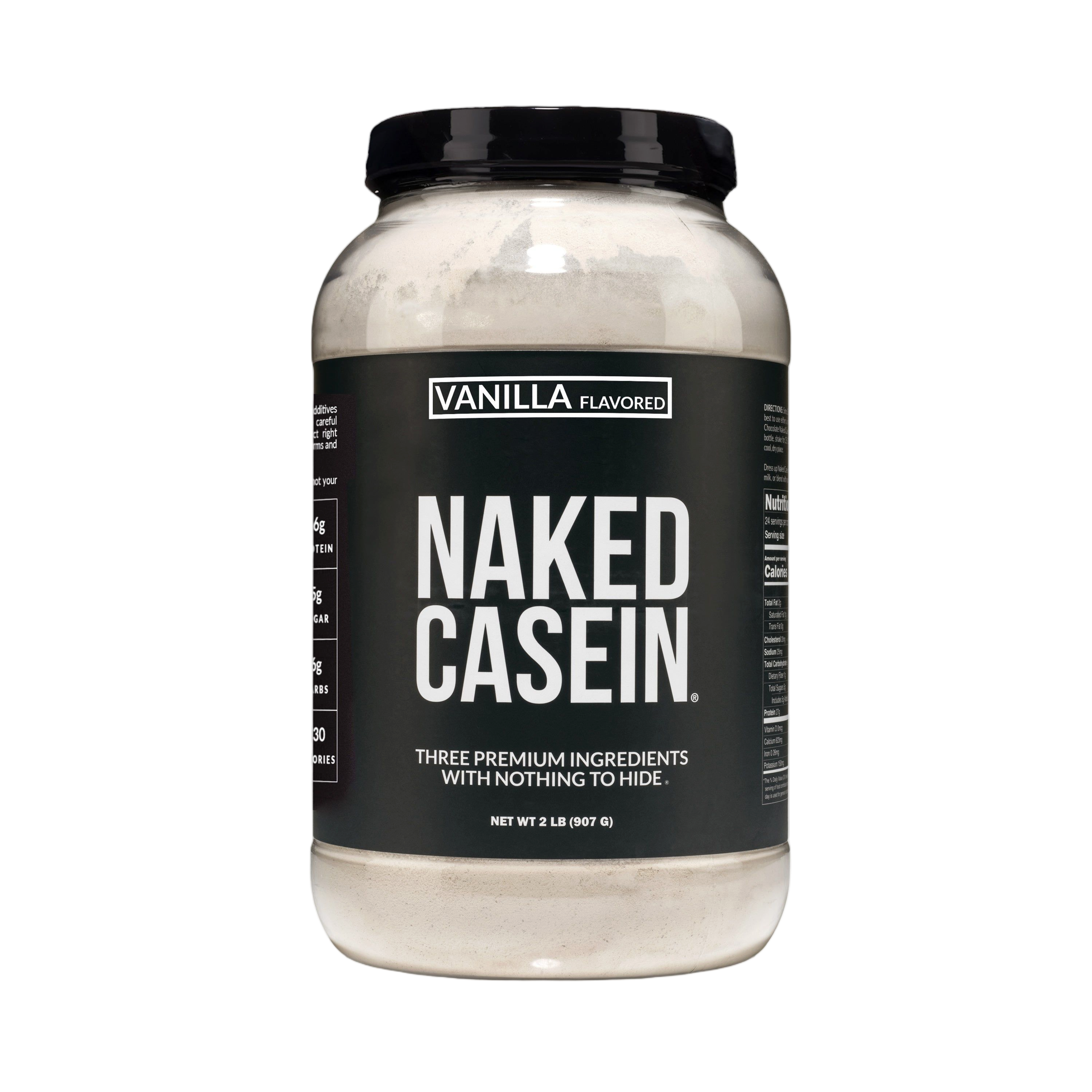 Bag of Naked Vanilla Casein Protein Powder, 2LB