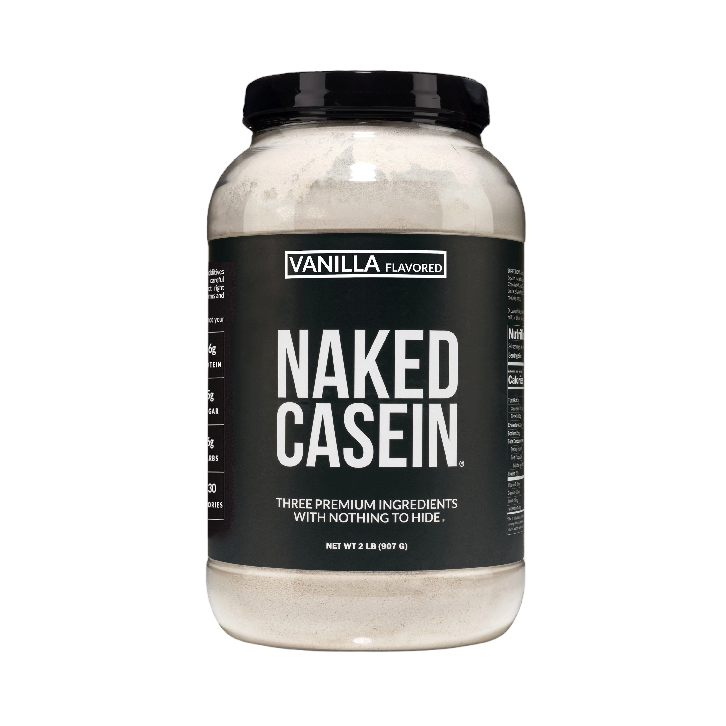 Bag of Naked Vanilla Casein Protein Powder, 2LB