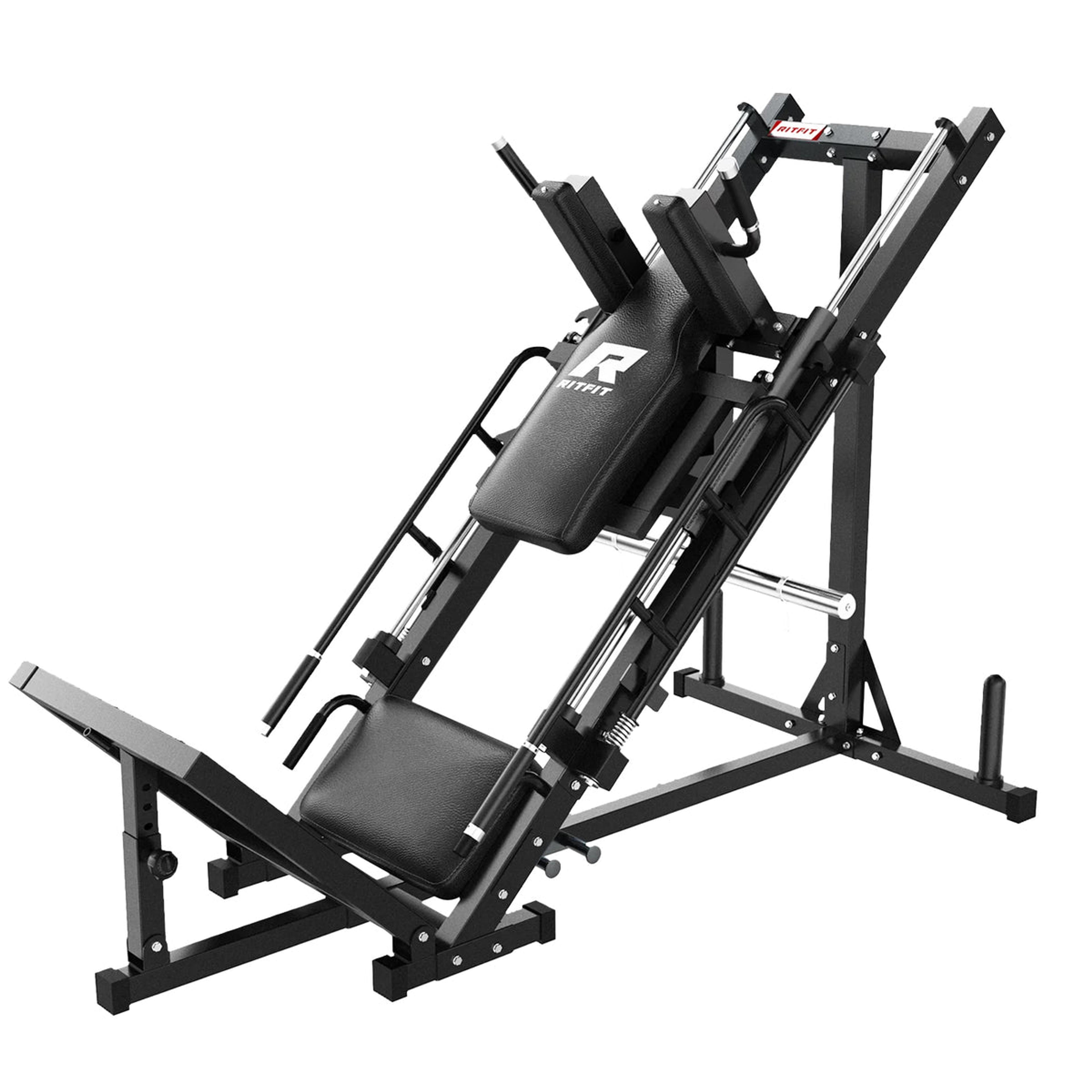 Product image for RITFIT BLP01 45 Degree 3-In-1 Leg Press Hack Squat and Calf Raise Machine in Black