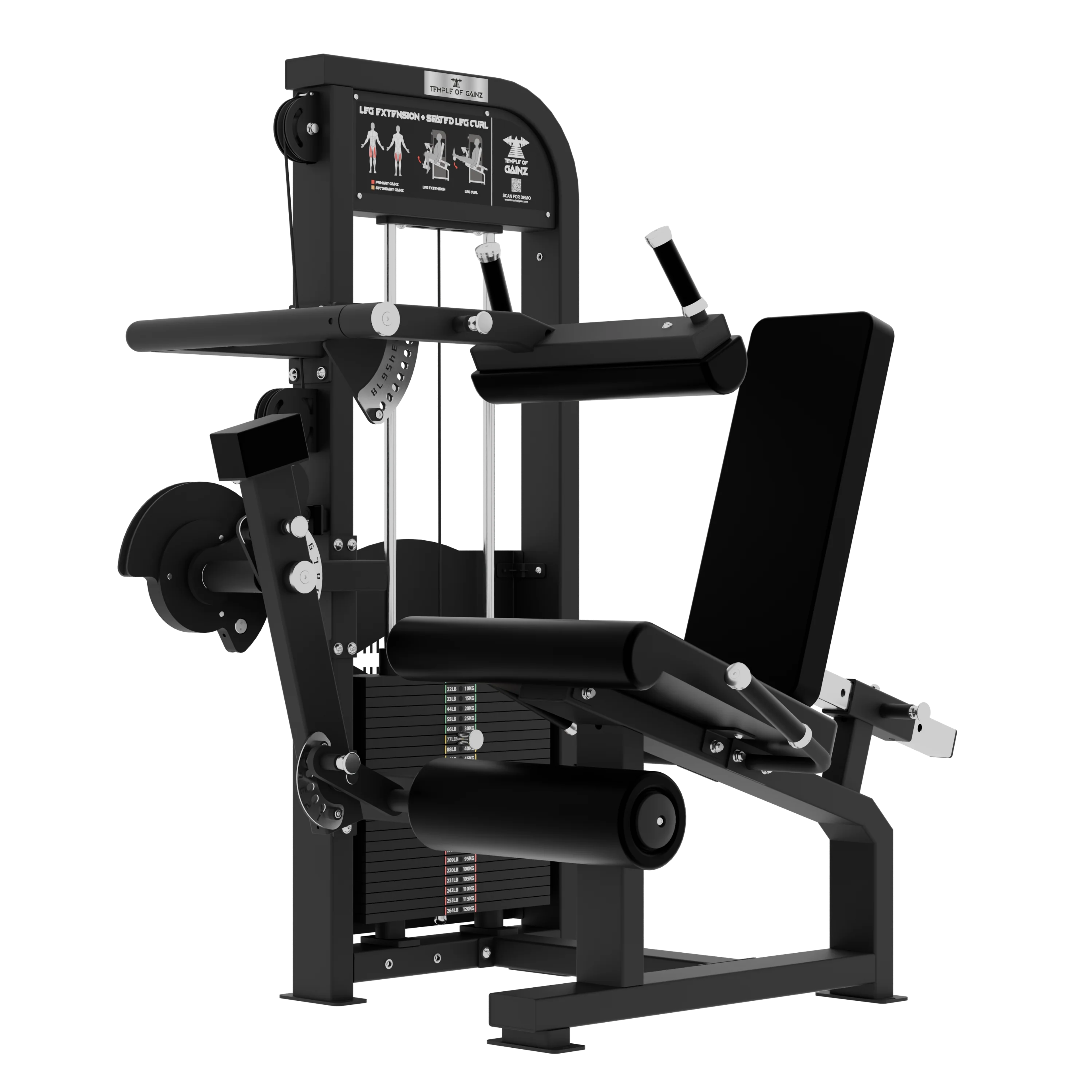 SELECTORIZED LEG EXTENSION + SEATED LEG CURL VERSION 3