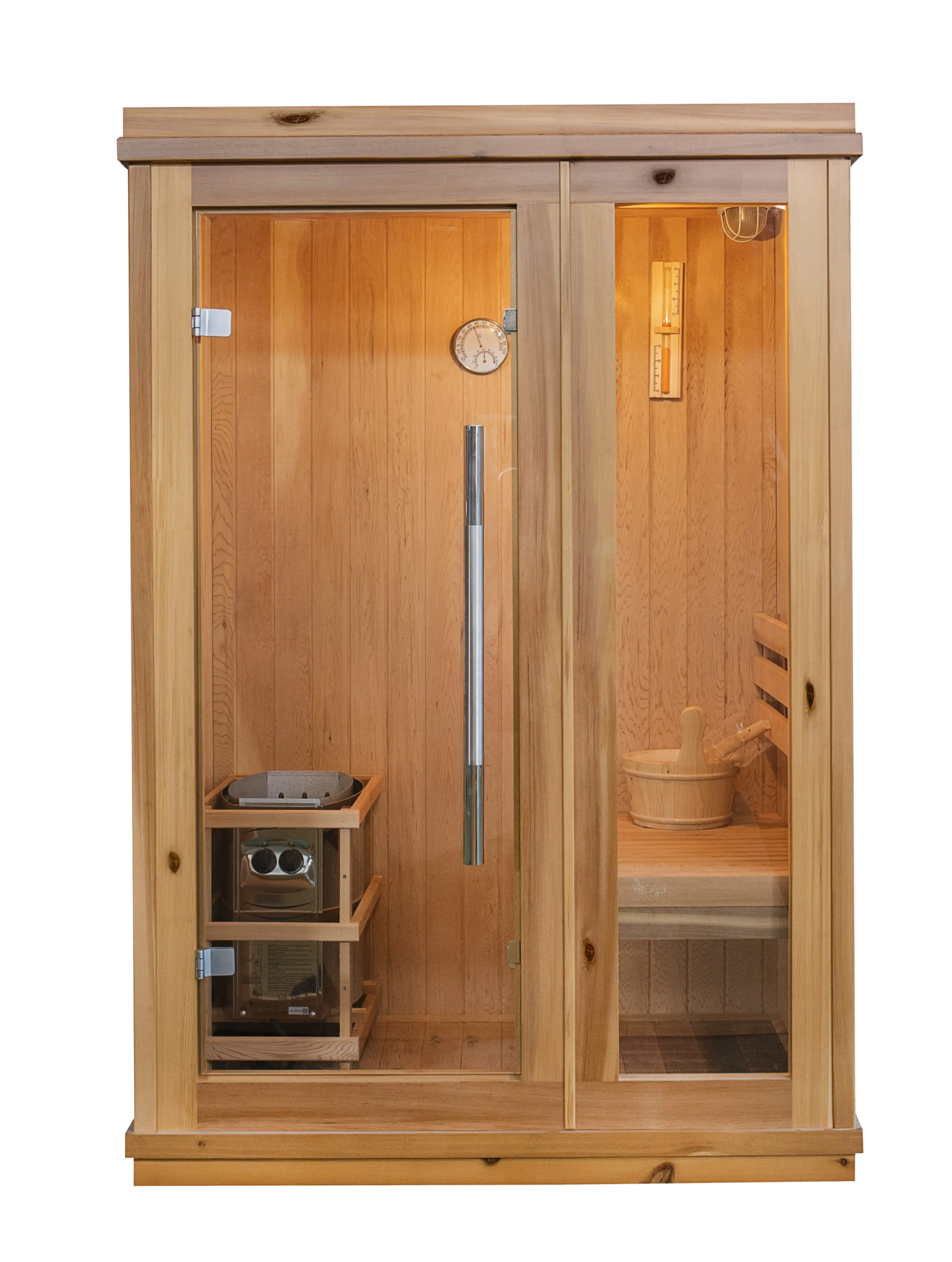 Aston 1-2 Person Indoor Traditional Cedar Sauna Harvia Heater