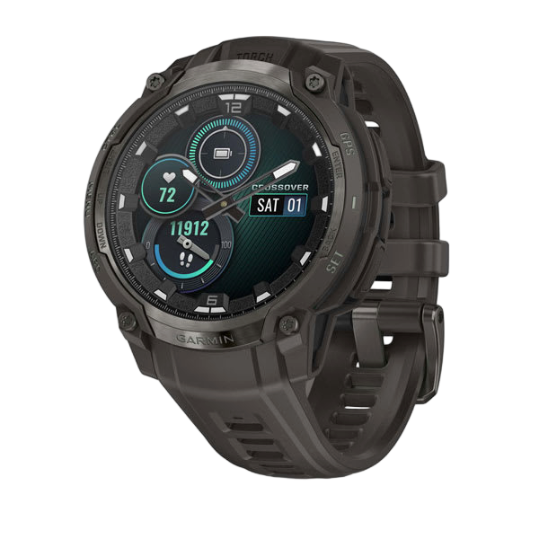Garmin Instinct Crossover AMOLED smartwatch in charcoal