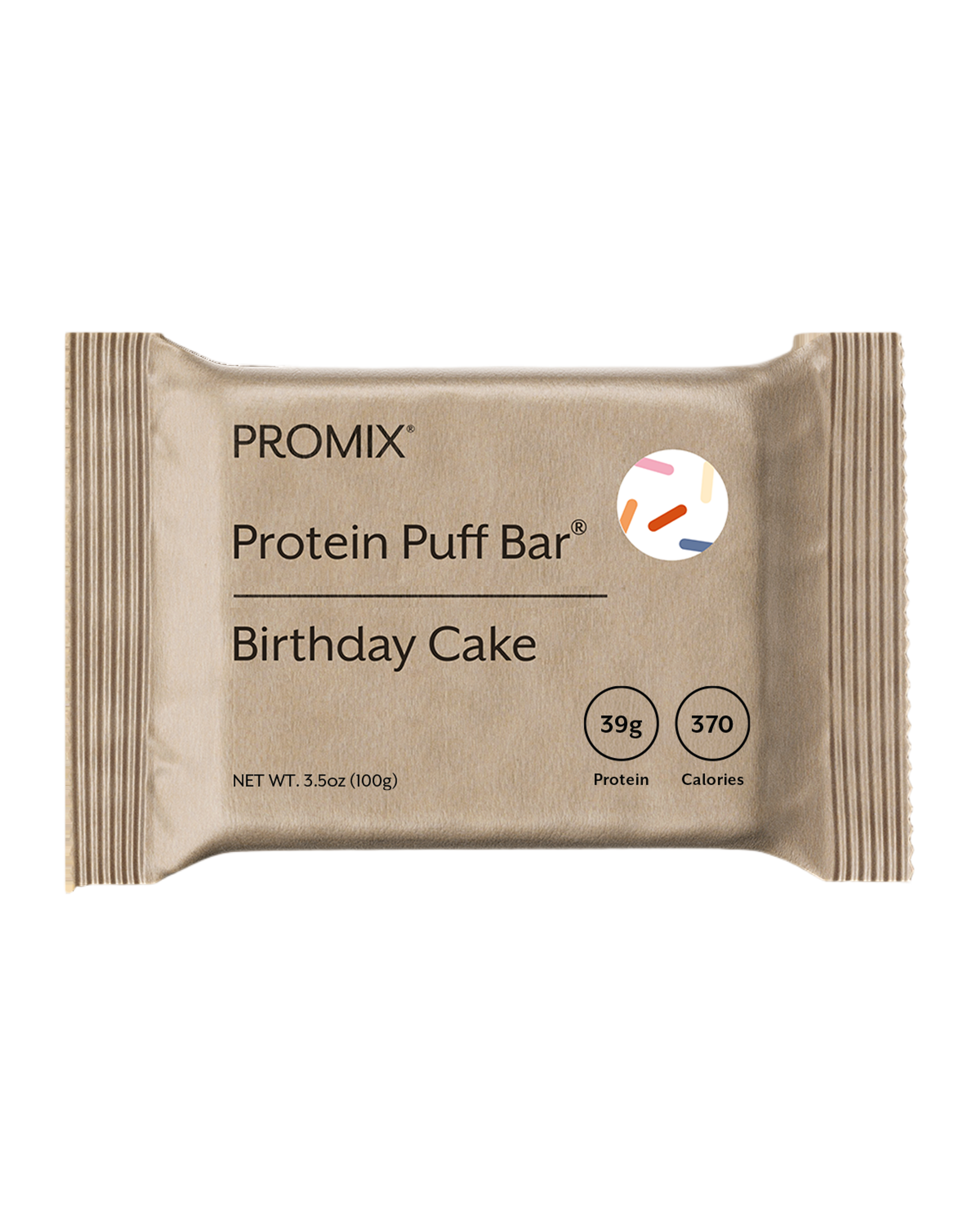Single Promix Birthday Cake protein puff bar, 100g