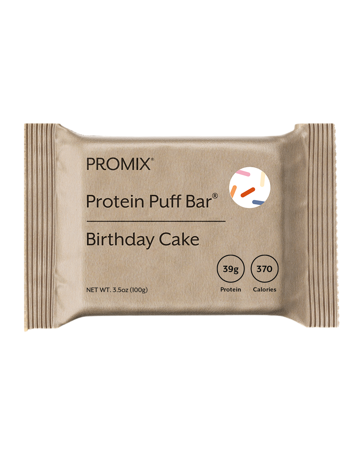 Single Promix Birthday Cake protein puff bar, 100g