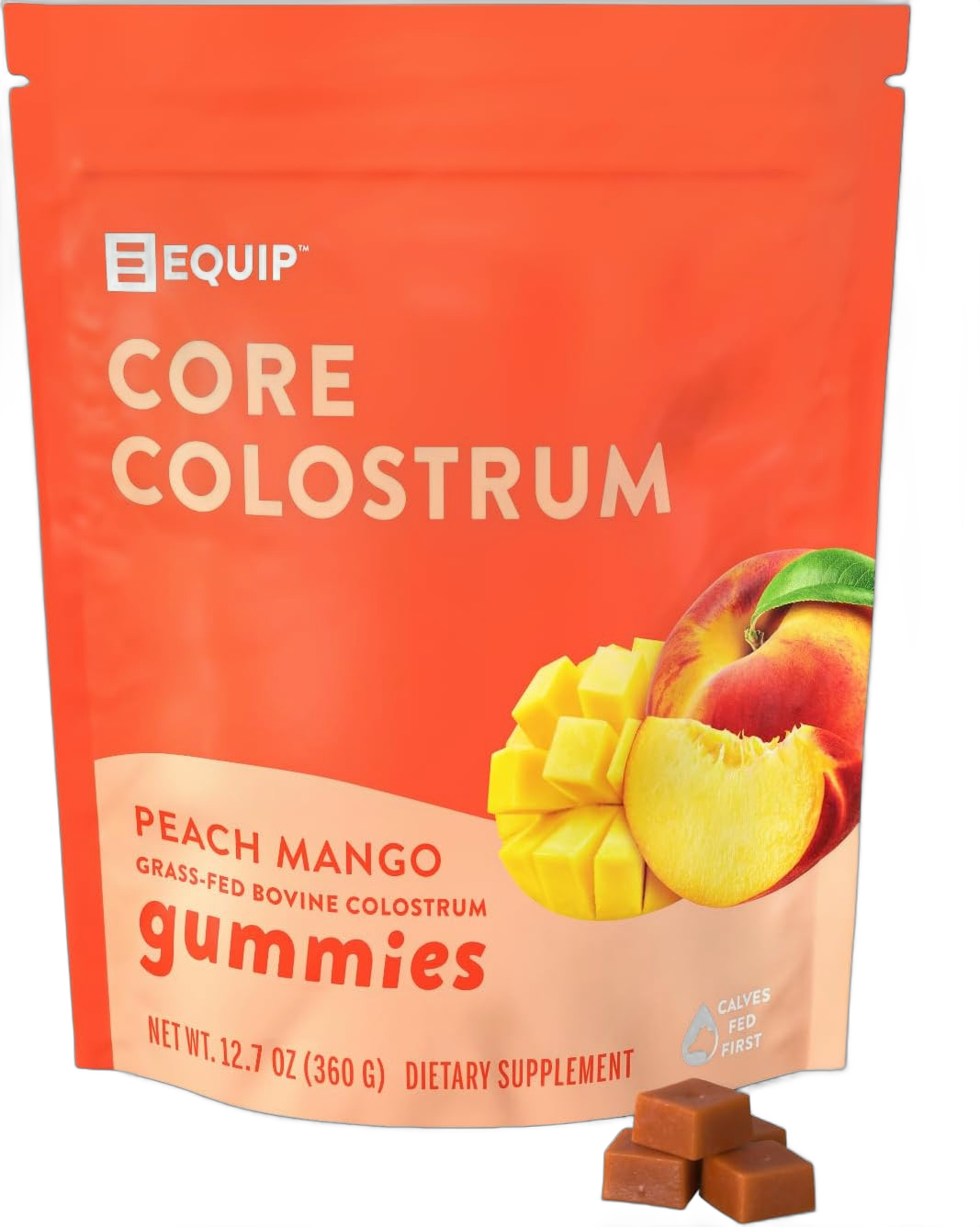 Core Colostrum Gummies Peach Mango (orange bag of gummies)