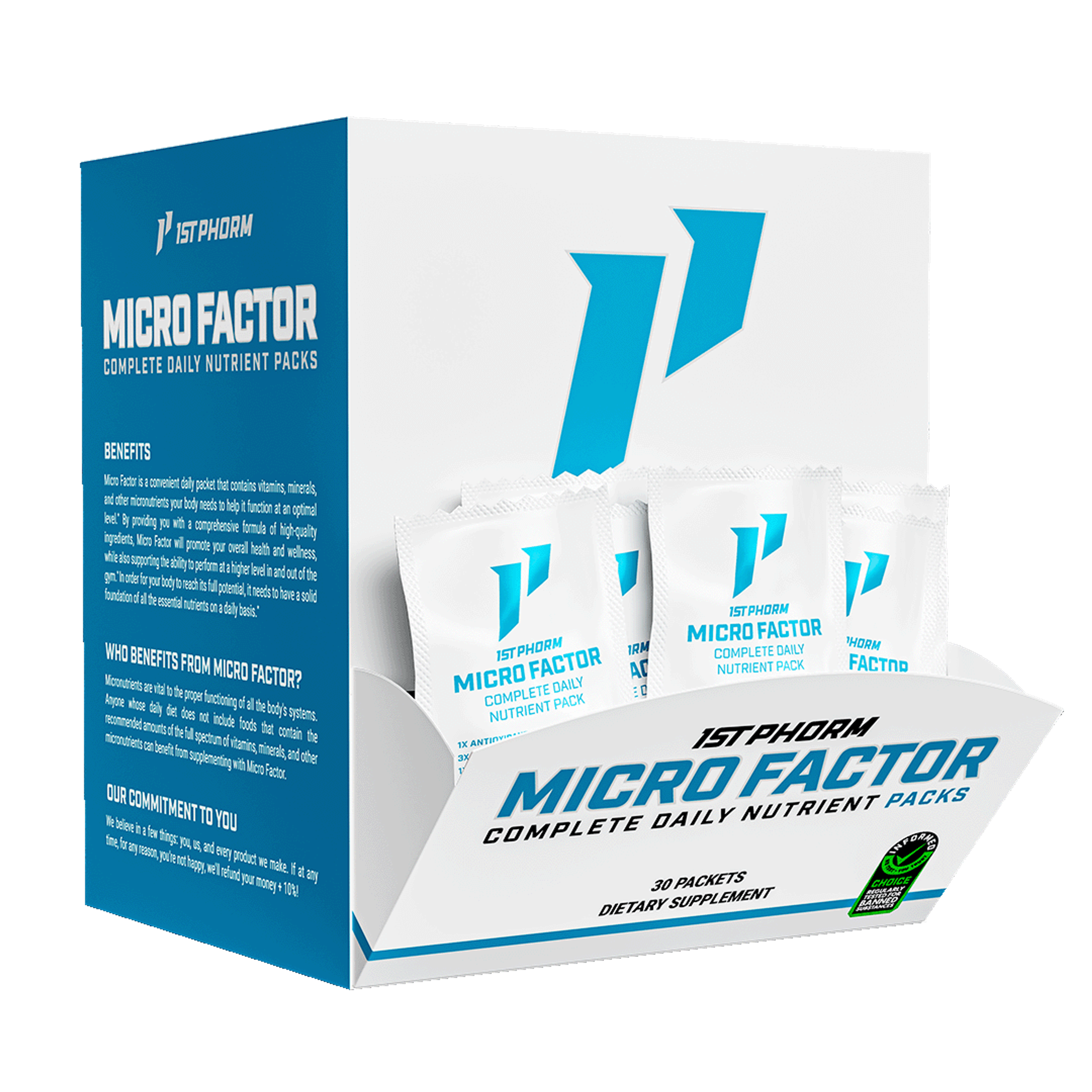 Box of 1st Phorm Micro Factor daily nutrient packets