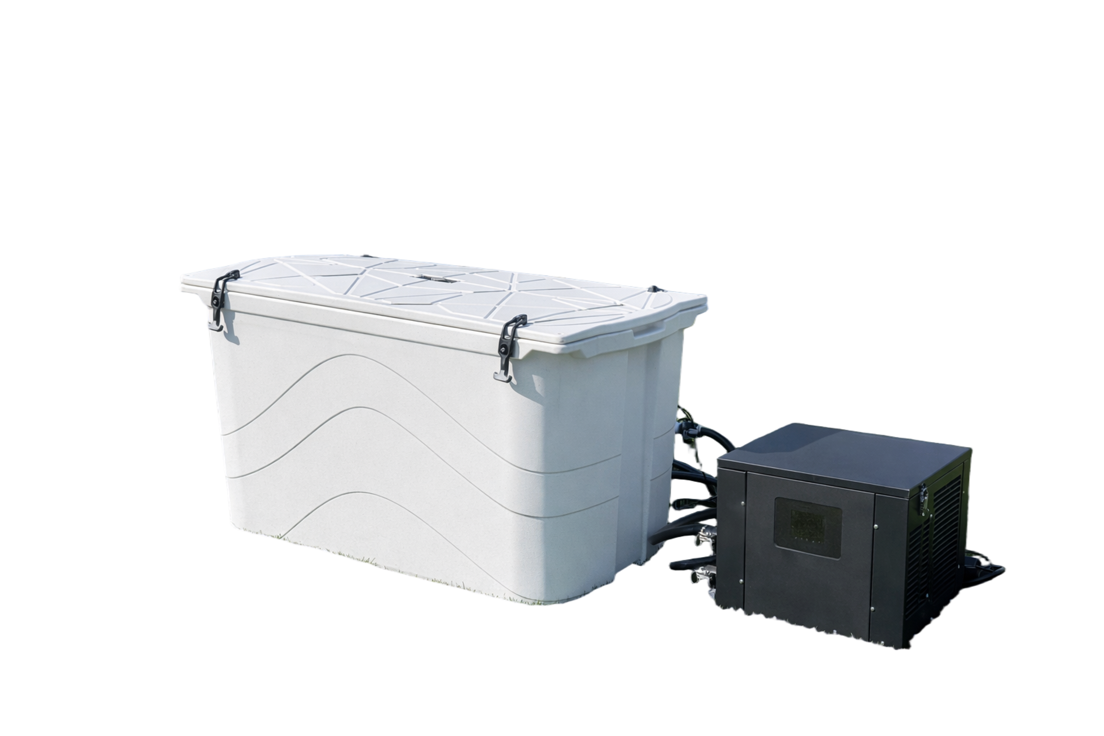 Frozin Complete Cold Plunge System White Granite