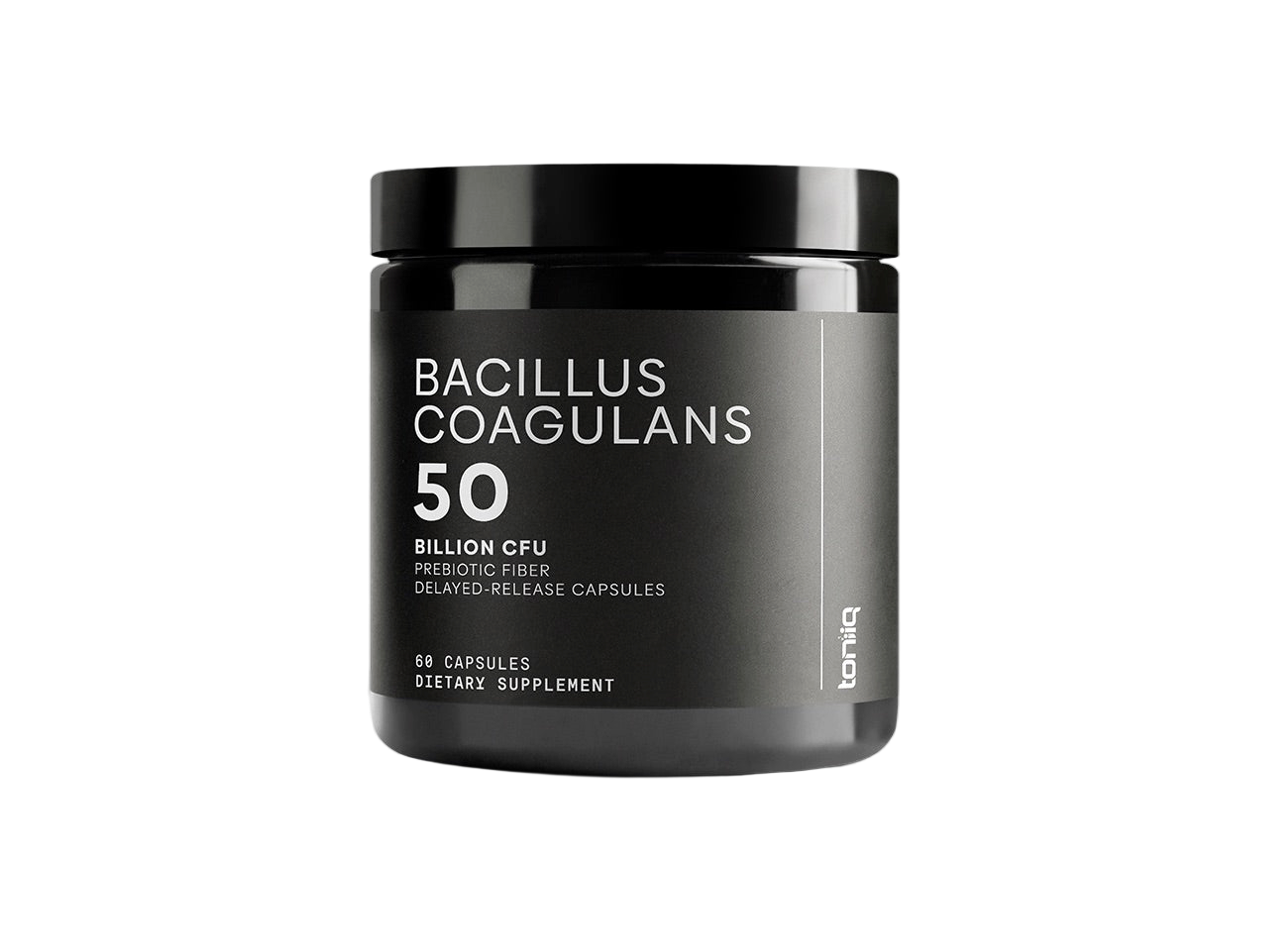 Bottle of Toniiq Bacillus Coagulans 50 Billion CFU 60 capsules