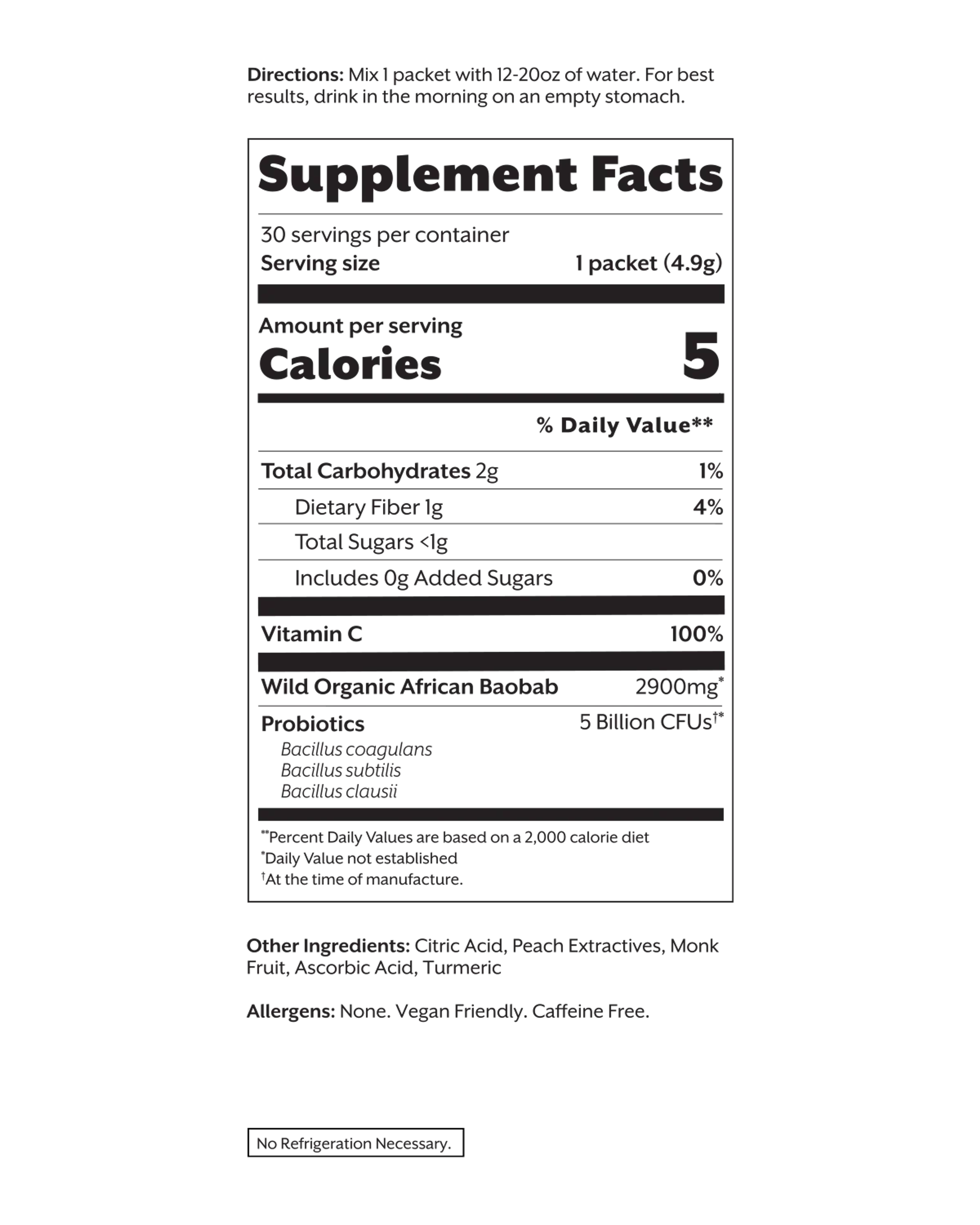 Promix White Peach Debloat Prebiotic + Probiotic