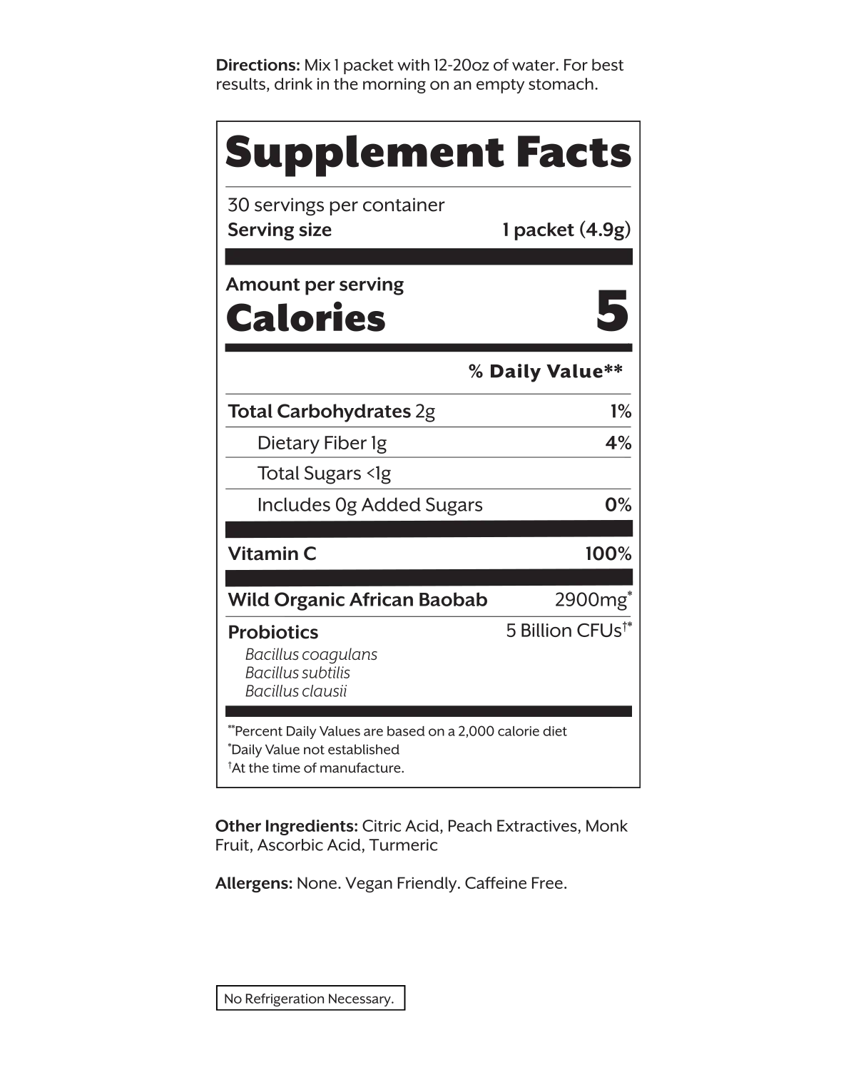 Promix White Peach Debloat Prebiotic + Probiotic