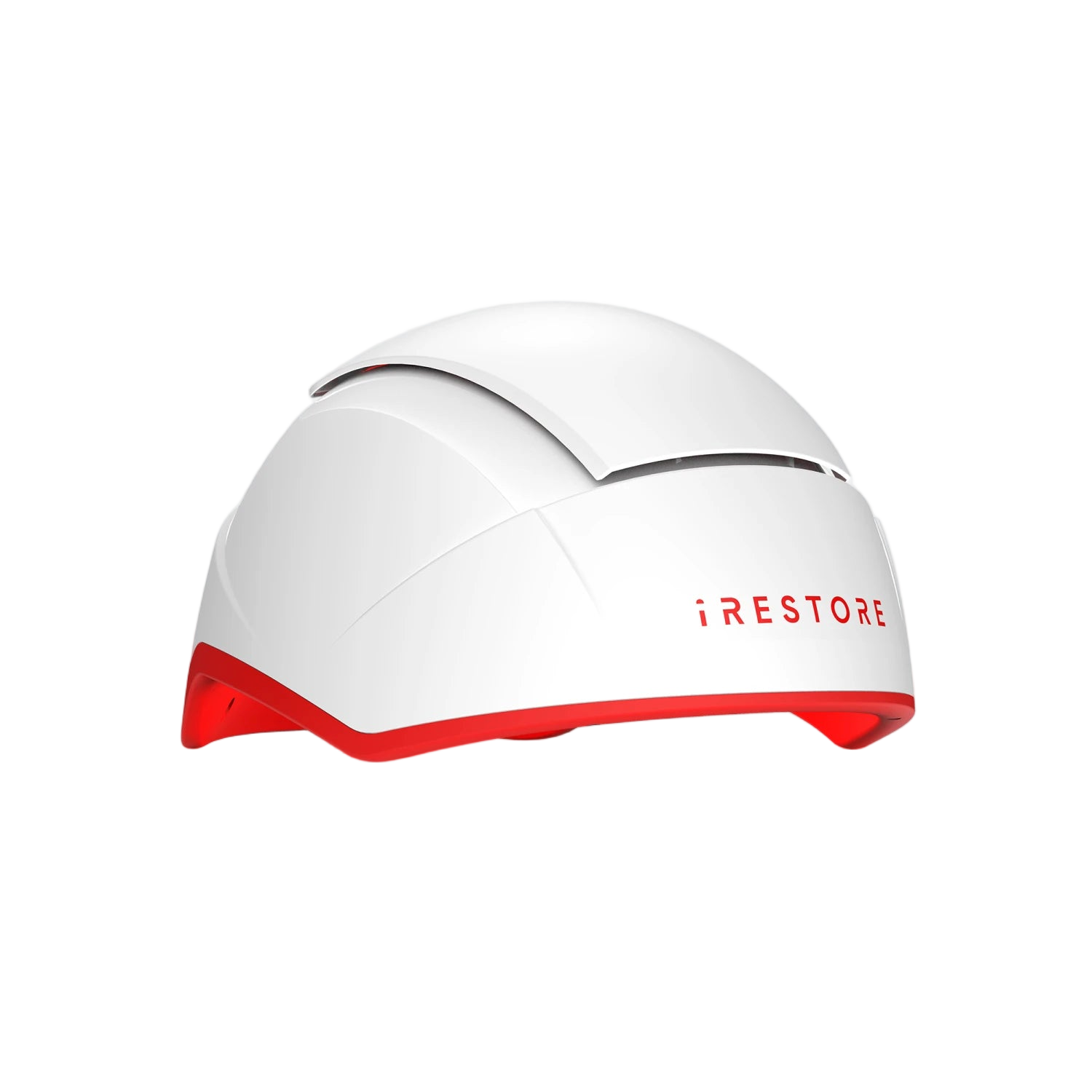 White iRESTORE Professional laser helmet at angle