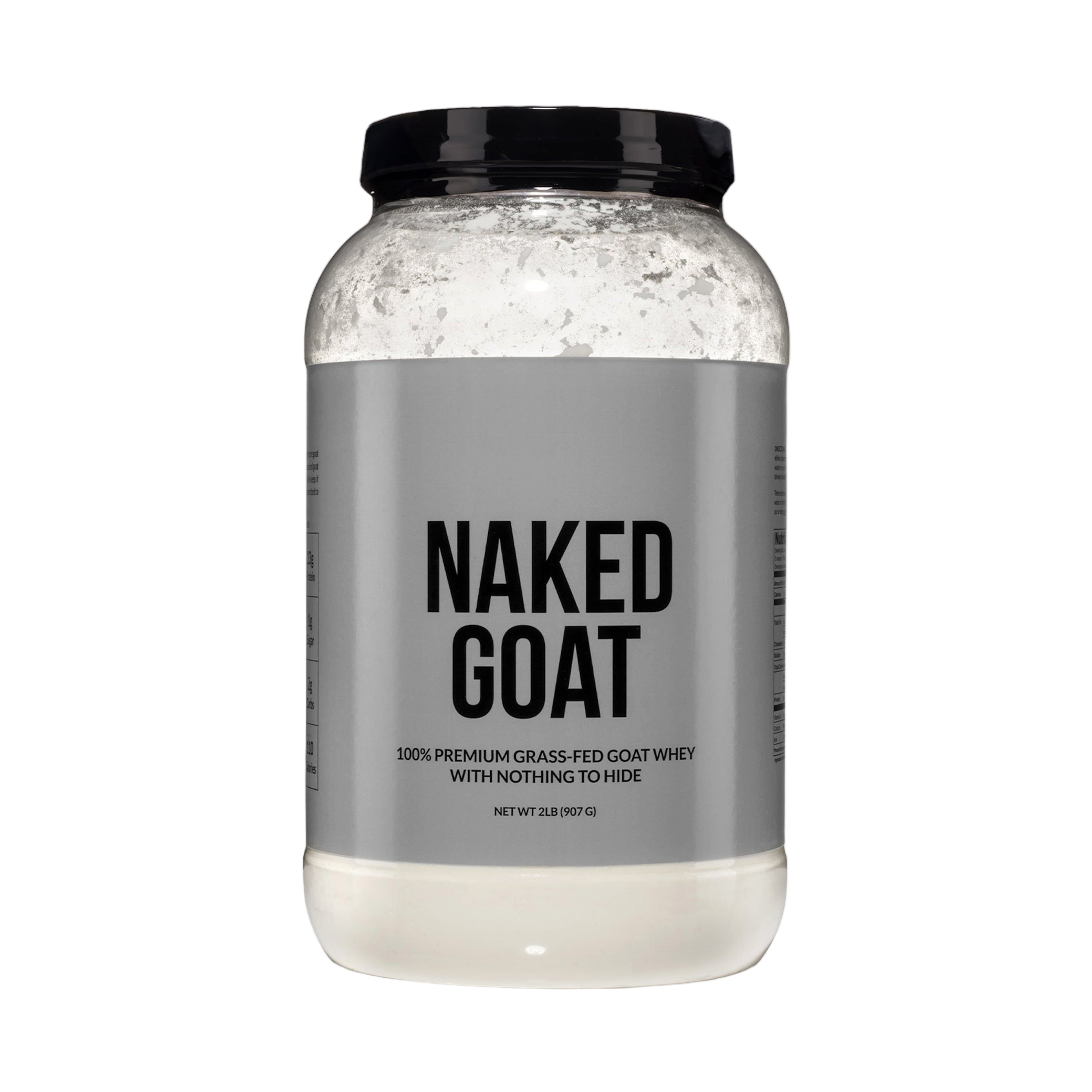 Bag of unflavored goat whey isolate protein powder, 2lb
