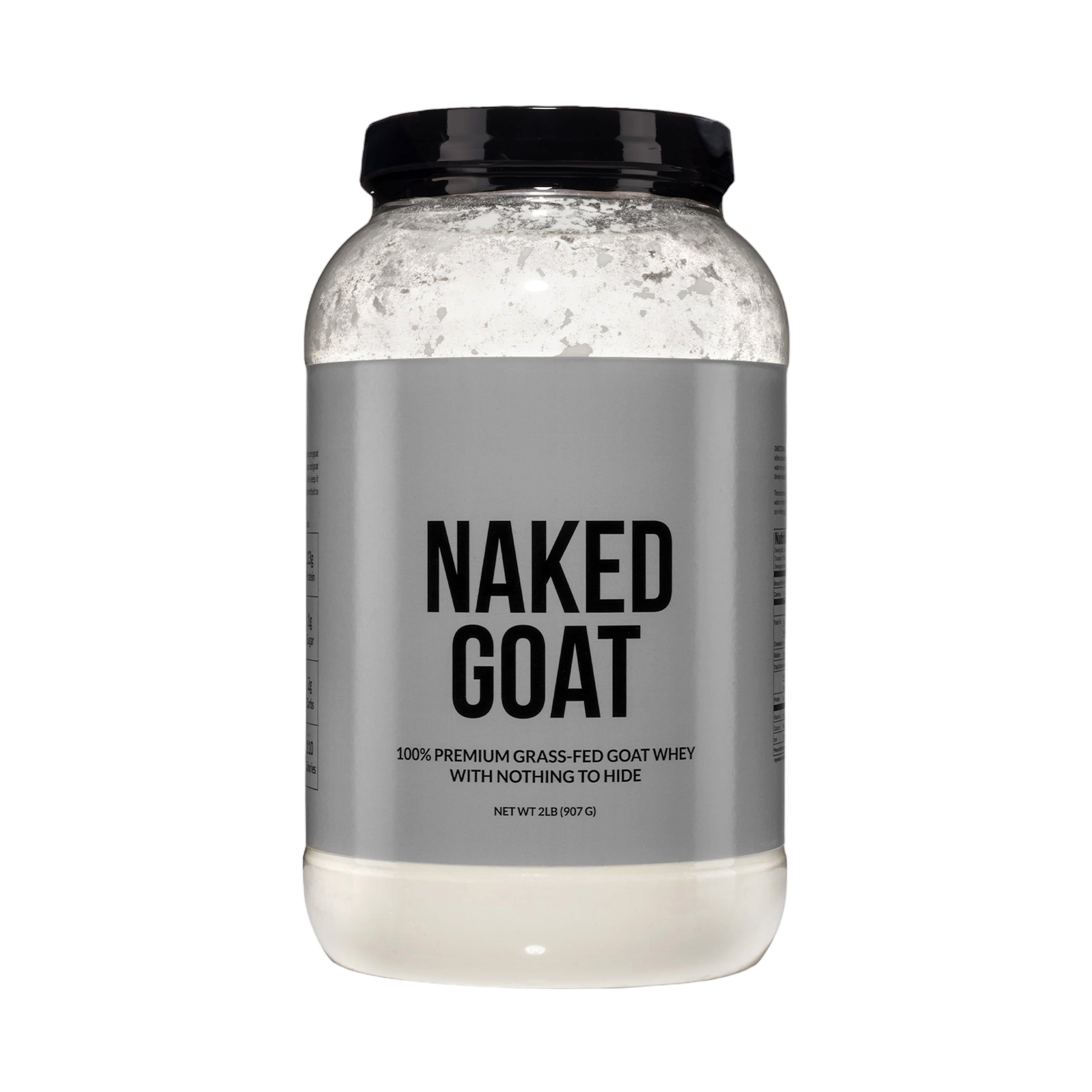 Bag of unflavored goat whey isolate protein powder, 2lb
