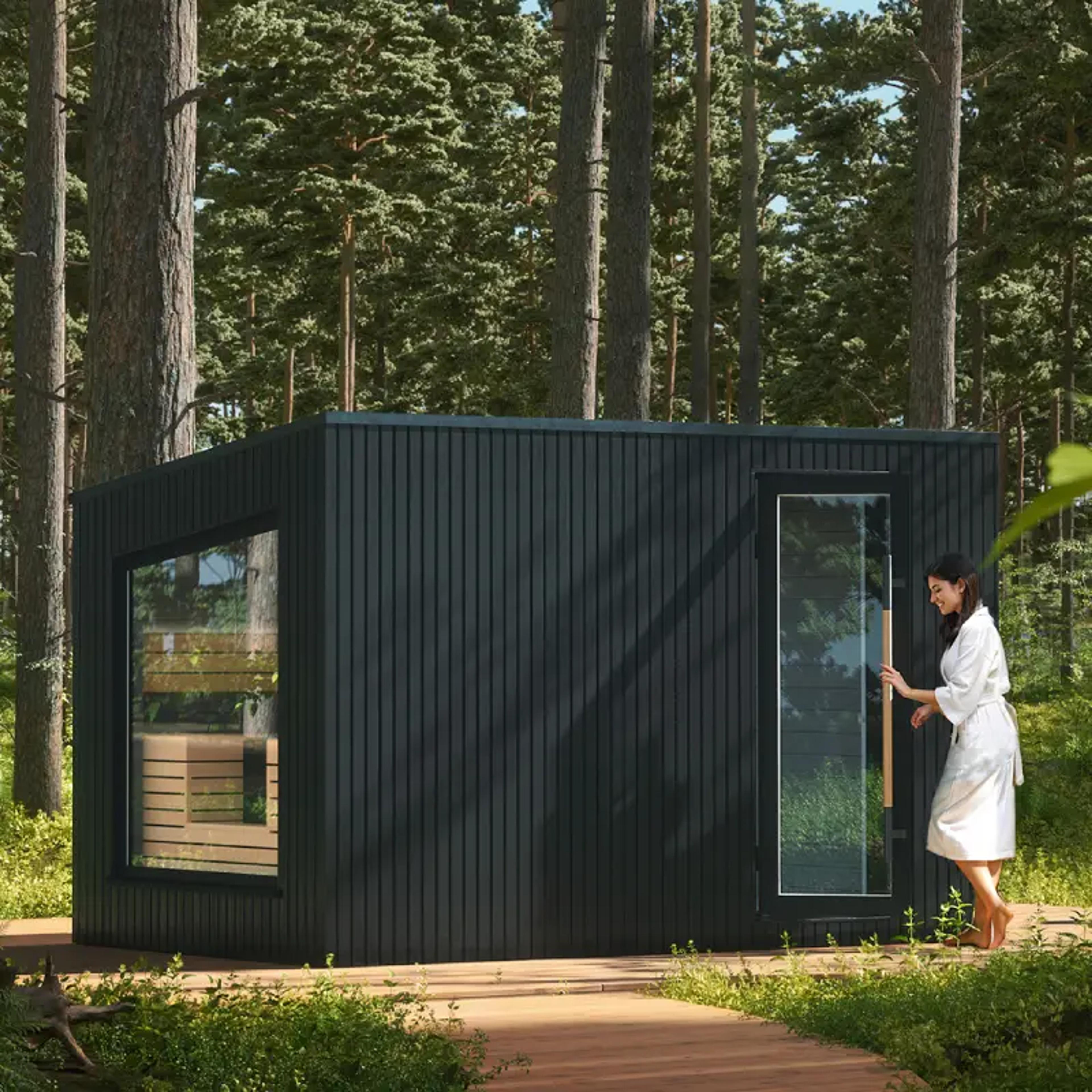 Auroom Terra Medium Outdoor Sauna by Auroom - Choice of Thermo-Pine Finish