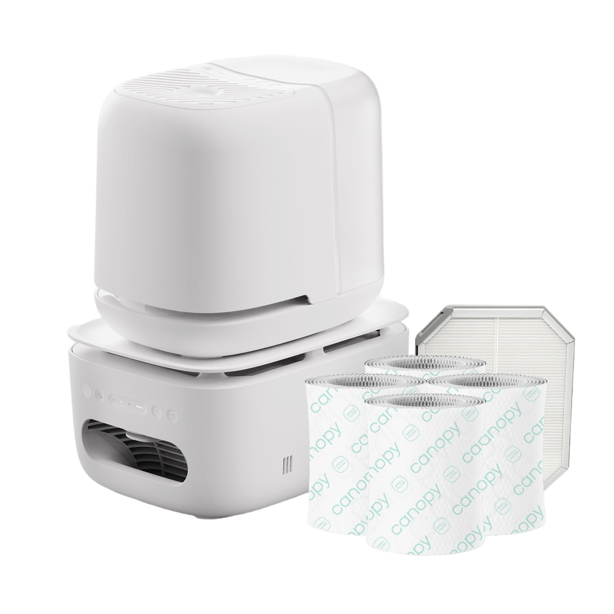 White Canopy humidifier and air purifier bundle