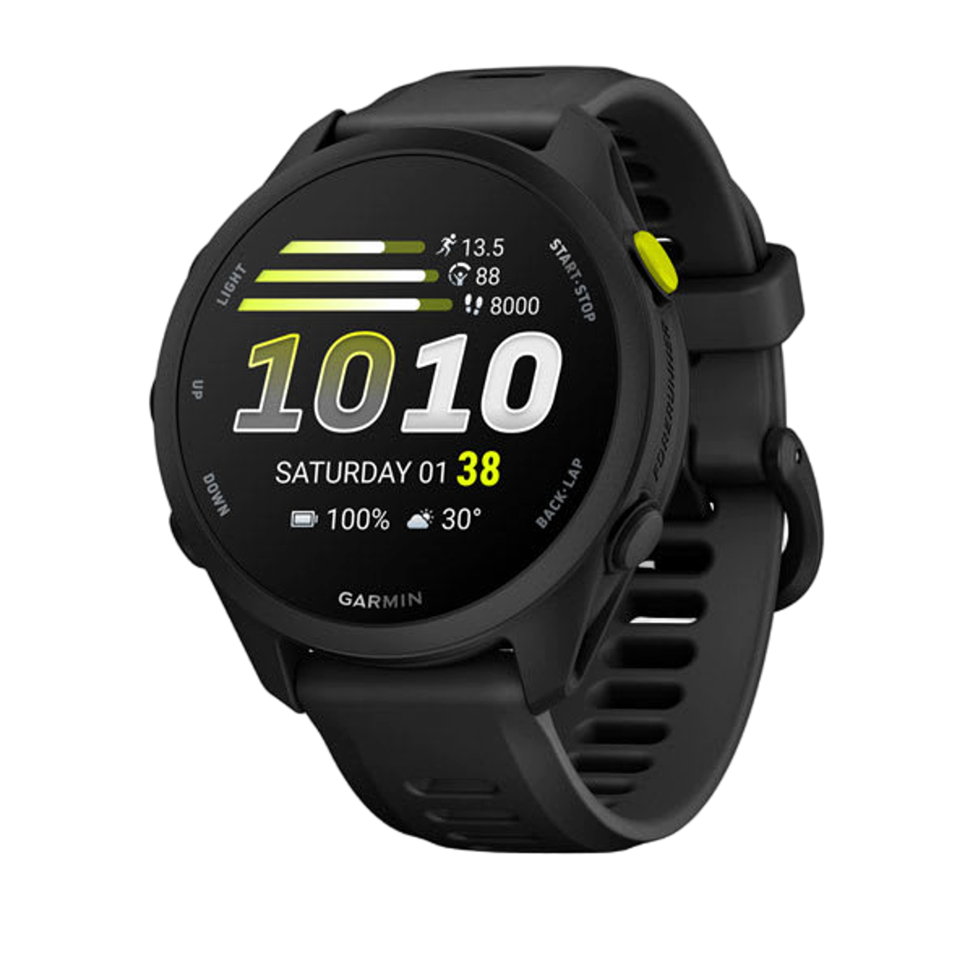 Black Garmin Forerunner 70 GPS running smartwatch