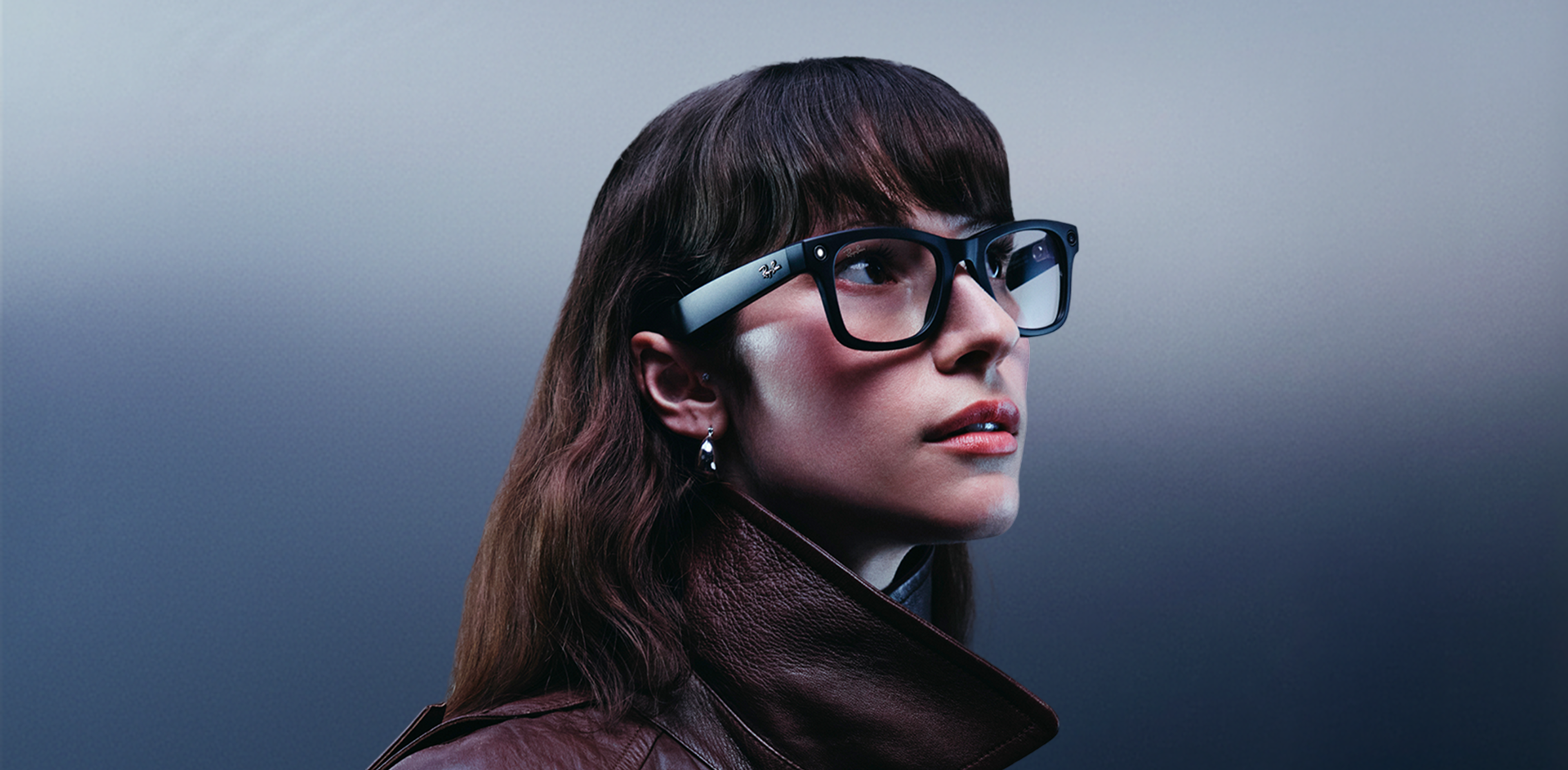 A girl using meta glasses