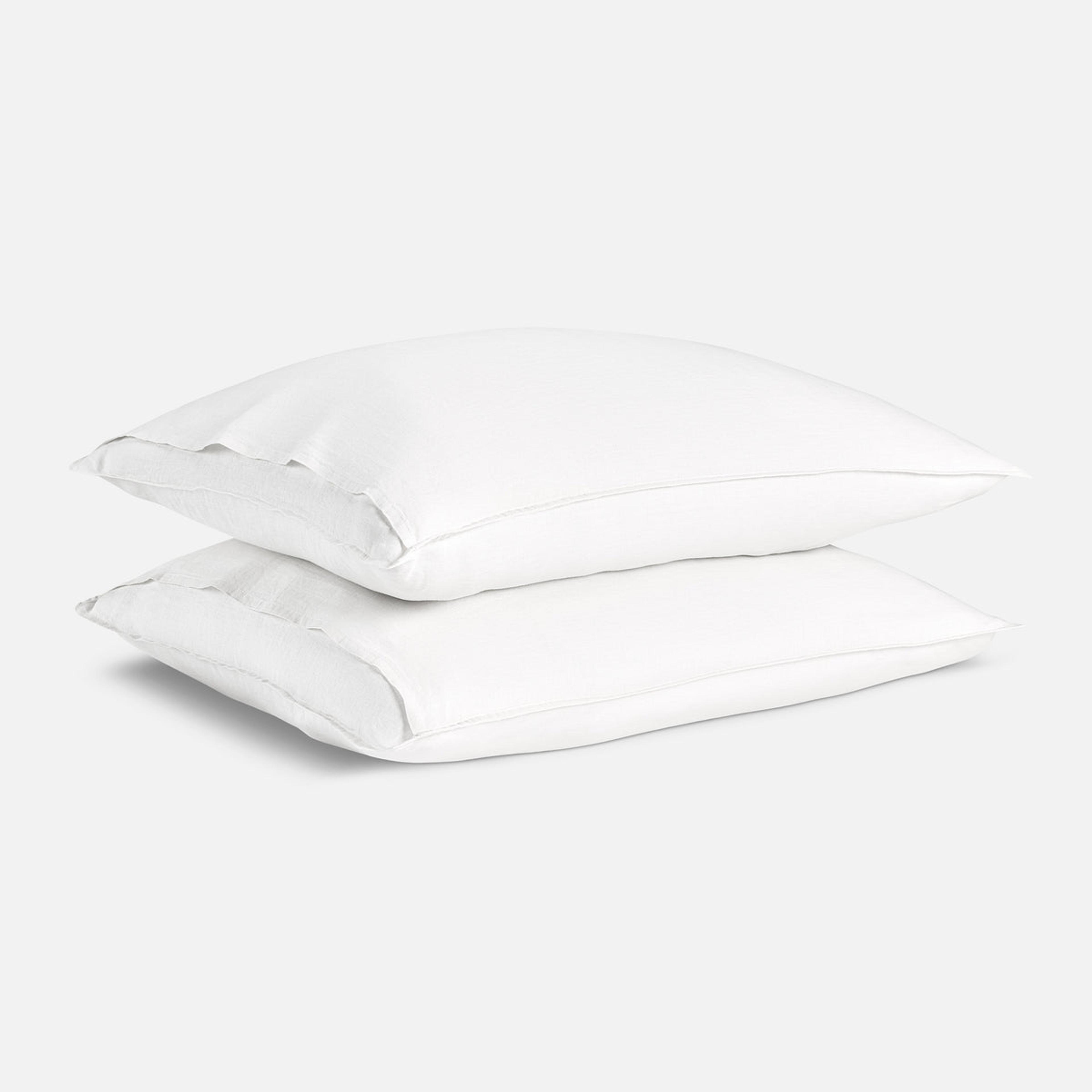 Product image for Washed European Linen Pillowcase Set in White