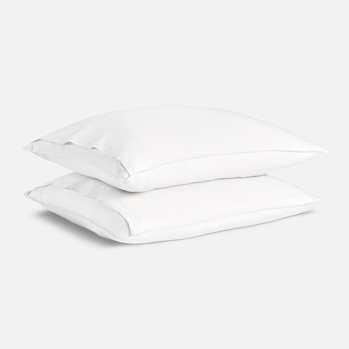 Product image for Washed European Linen Pillowcase Set in White