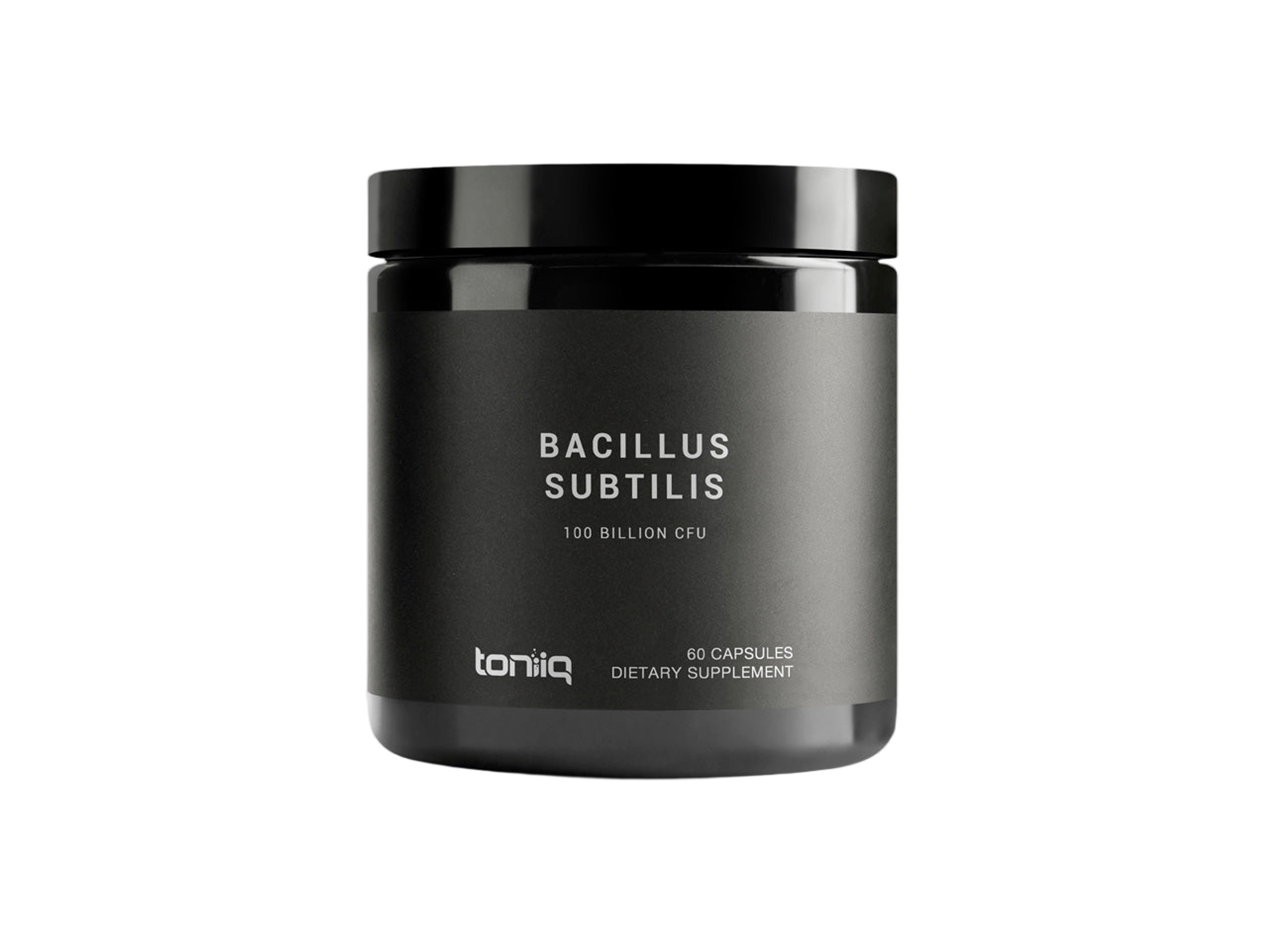 Bottle of Toniiq Bacillus Subtilis 100 Billion CFU 60 capsules