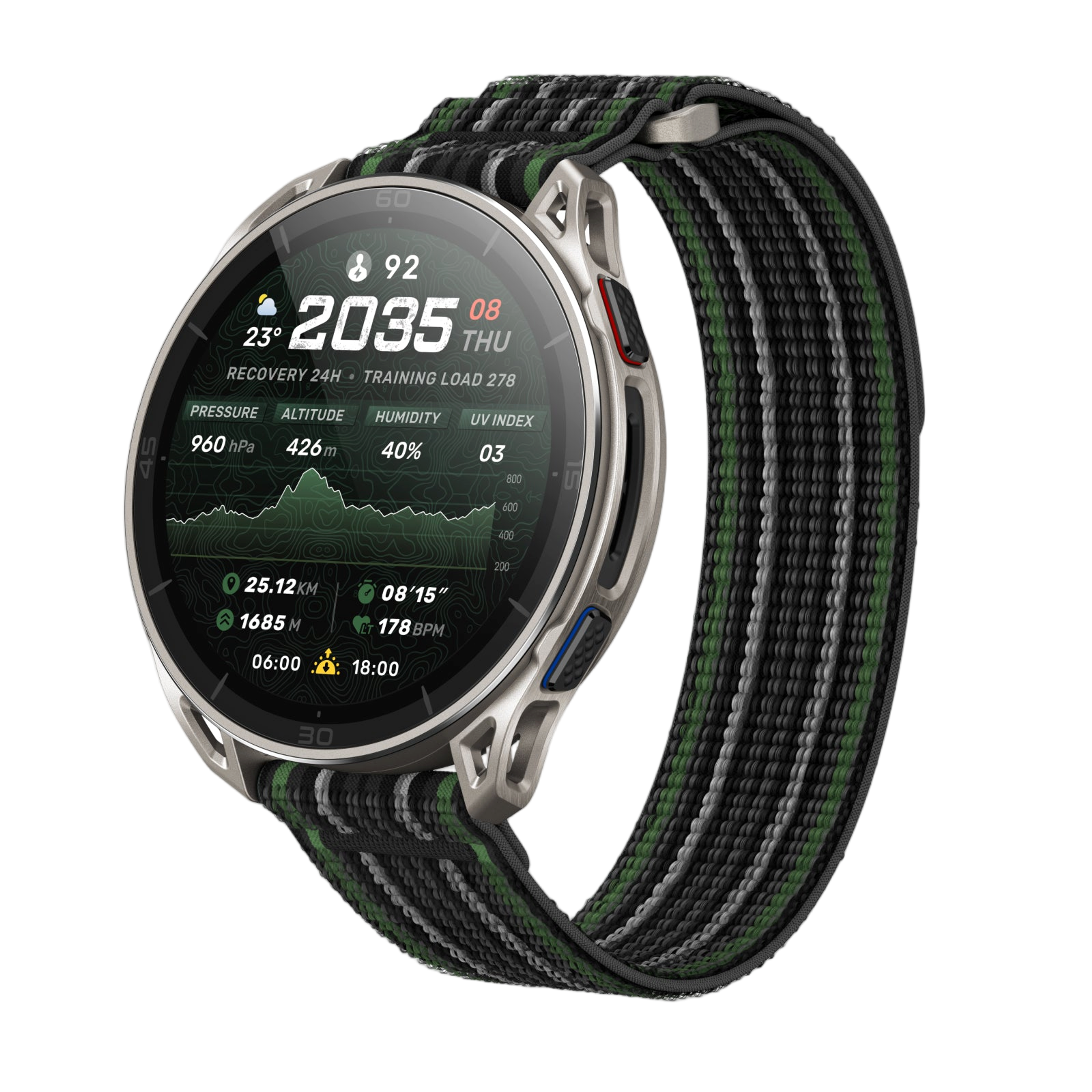 Amazfit Cheetah 2 Ultra smartwatch with titanium frame on wrist