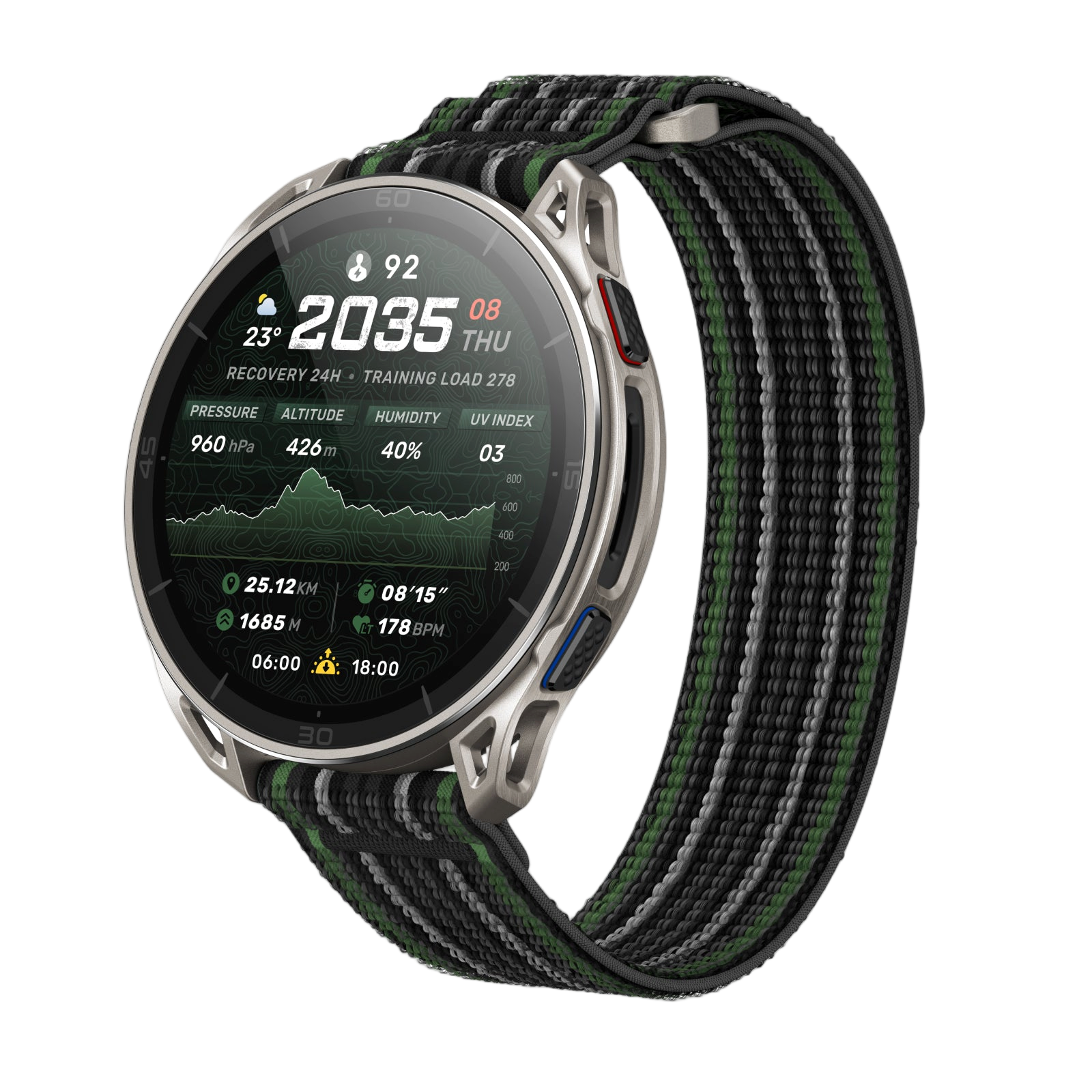 Amazfit Cheetah 2 Ultra smartwatch with titanium frame on wrist