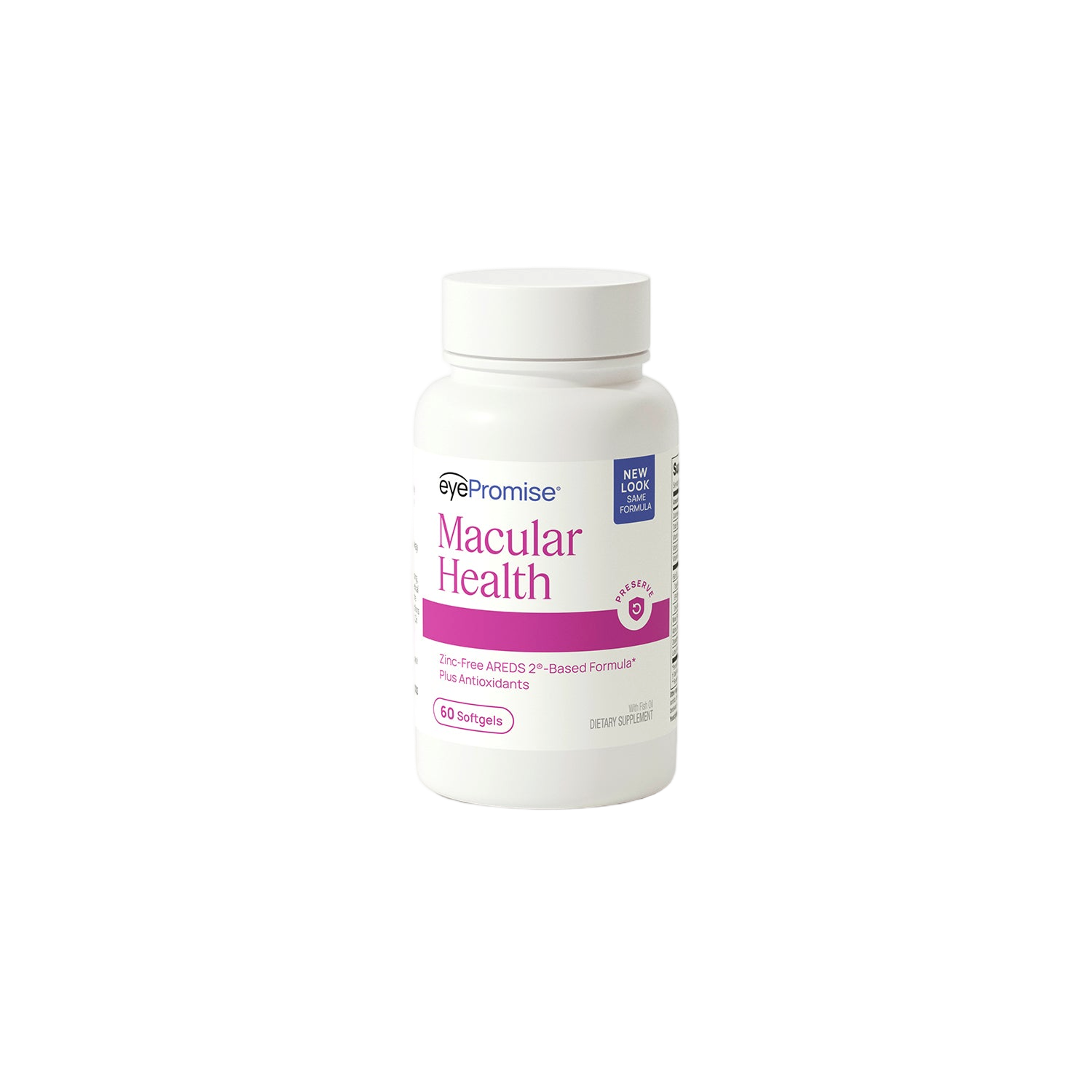 Bottle of EyePromise Macular Health supplement