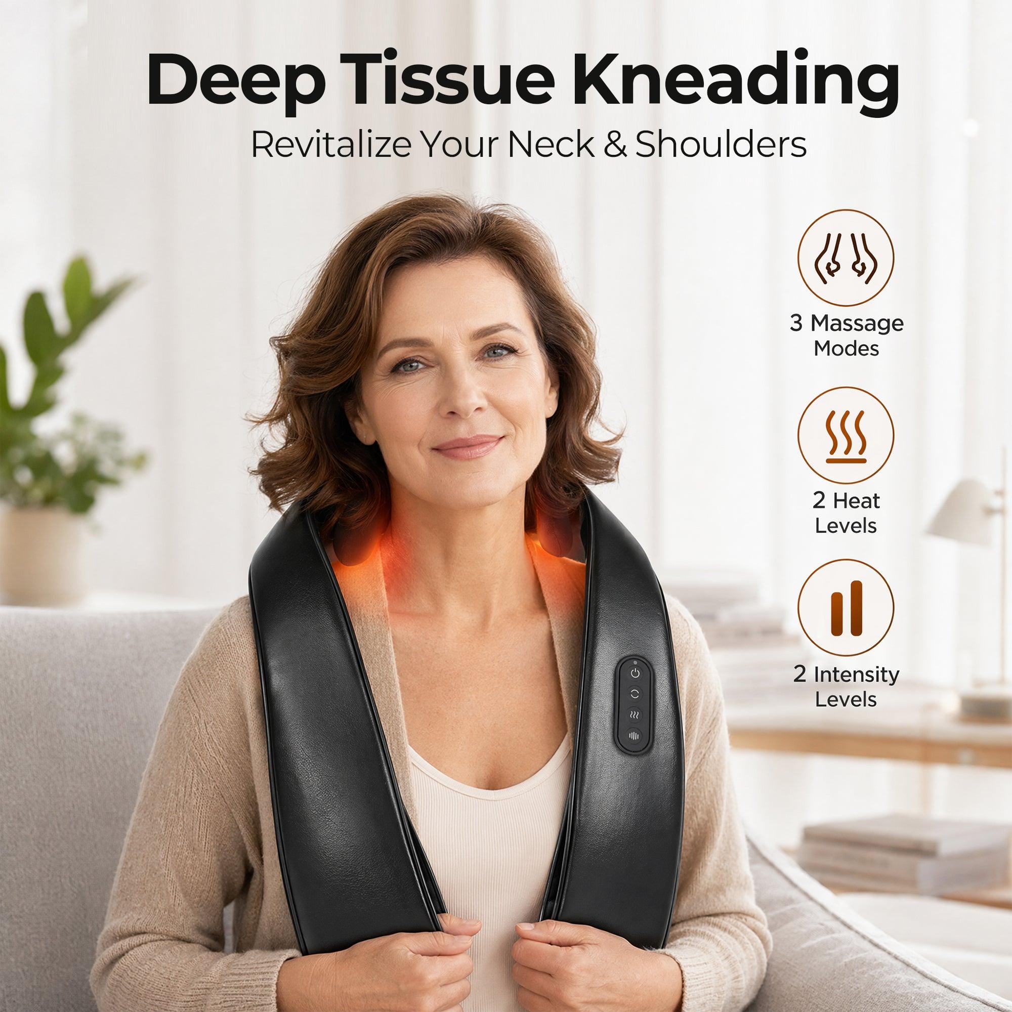 MOUNTRAX Cordless Neck & Shoulder Massager with Heat (Extended Strap) image 5