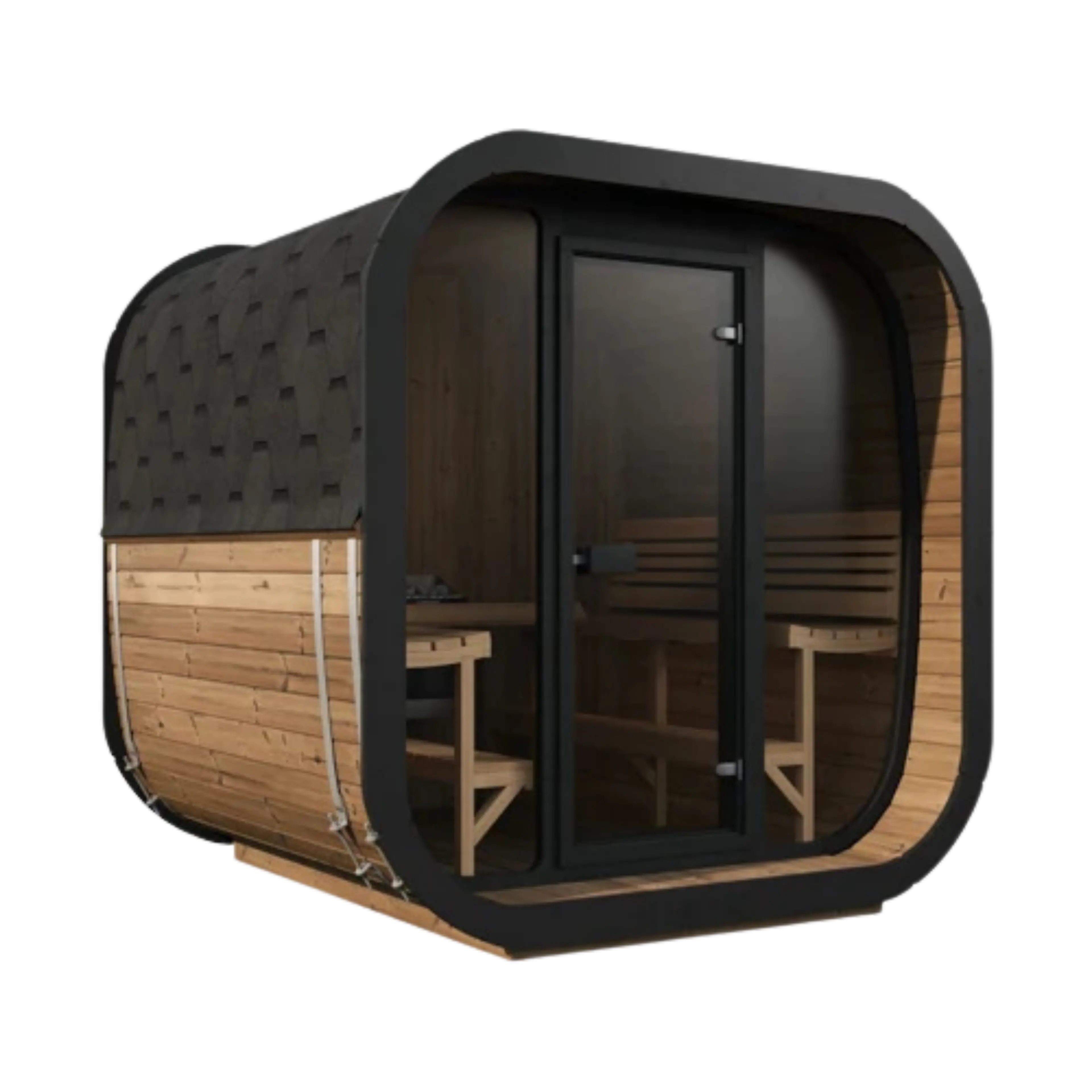 SaunaLife Cube CL7G Luxury 6 Person Outdoor Sauna