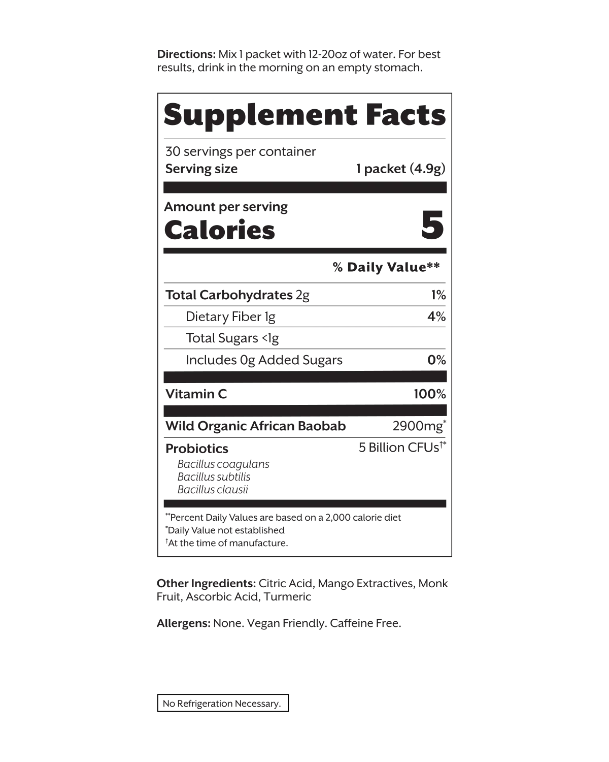 Promix Tropical Mango Debloat Prebiotic + Probiotic