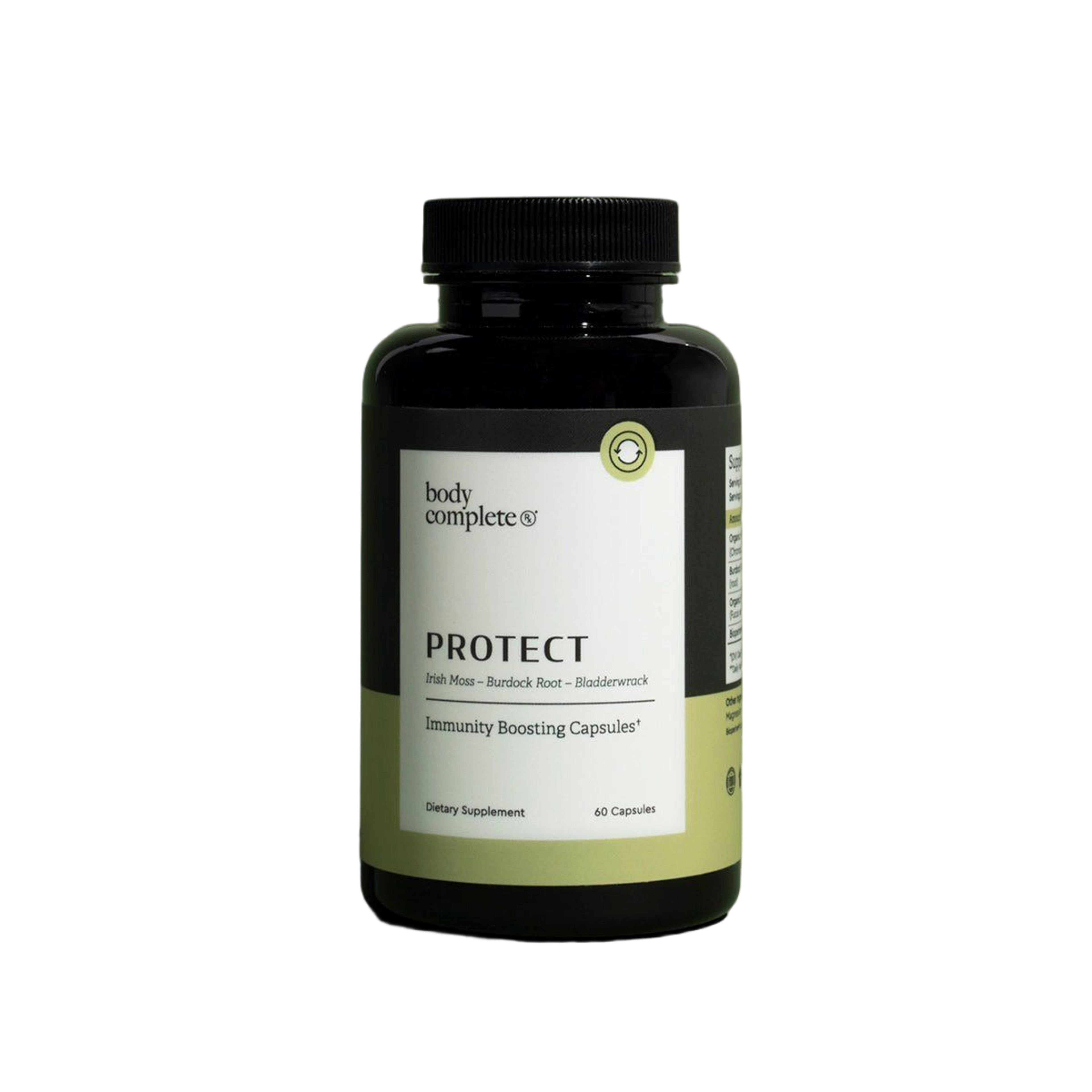 Protect Immunity Boosting Capsules bottle side panel