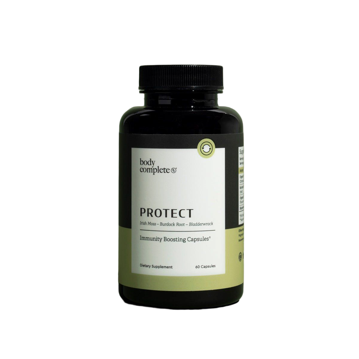 Protect Immunity Boosting Capsules bottle side panel